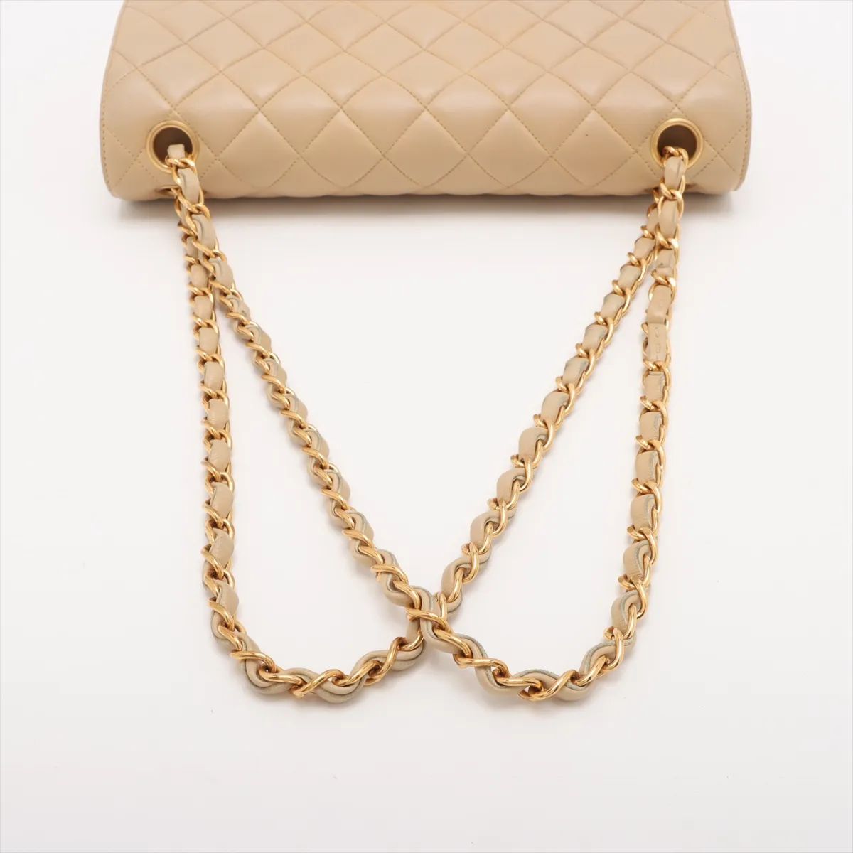 Matelasse Double Flap Chain Bag Paris Limited Beige Gold Metal Fittings 3xxxxxx — view 5