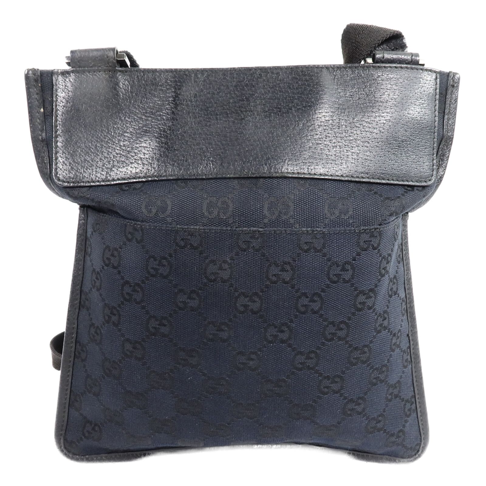 GG Monogram Messenger Crossbody Bag Black — view 2