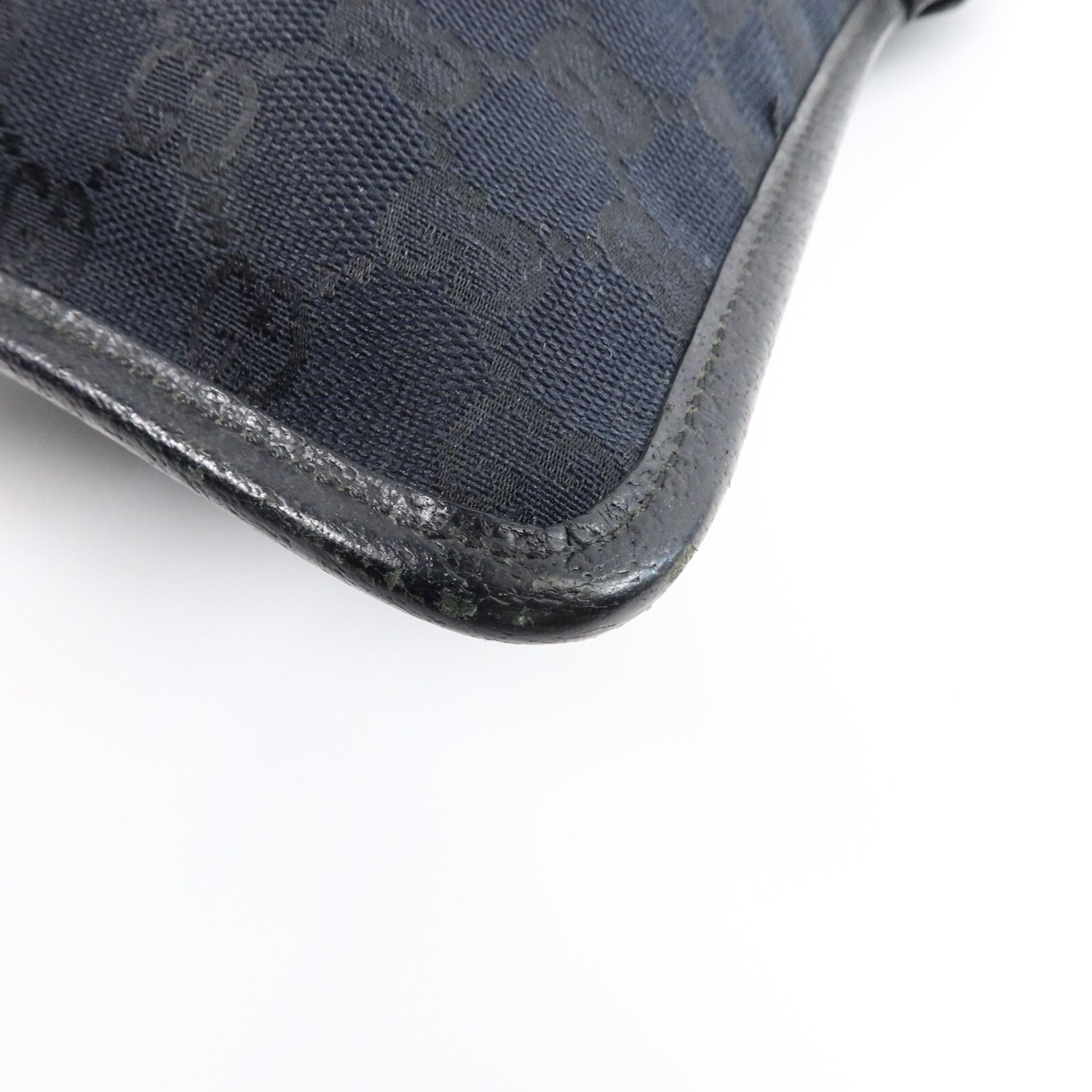 GG Monogram Messenger Crossbody Bag Black — view 12