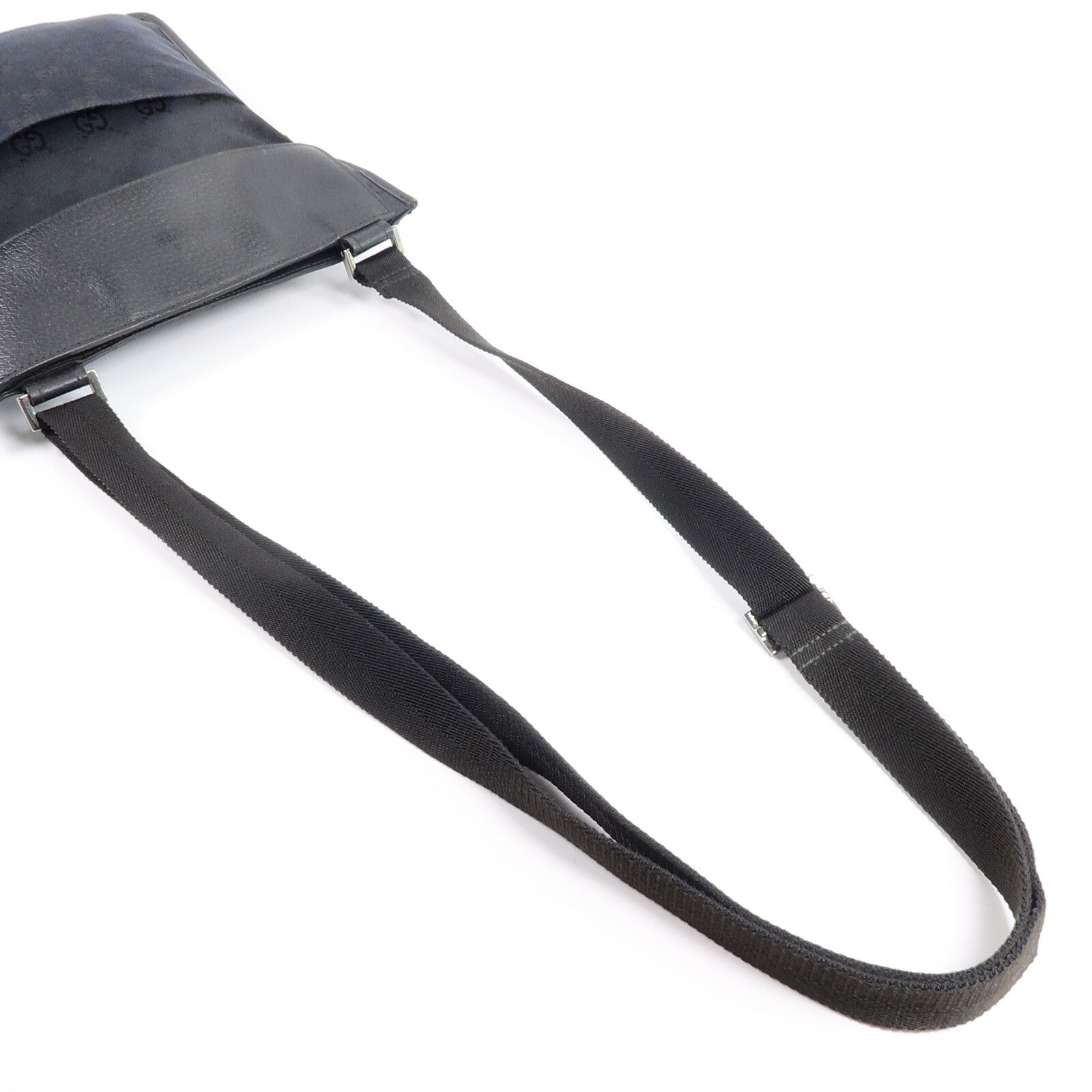 GG Monogram Messenger Crossbody Bag Black — view 9