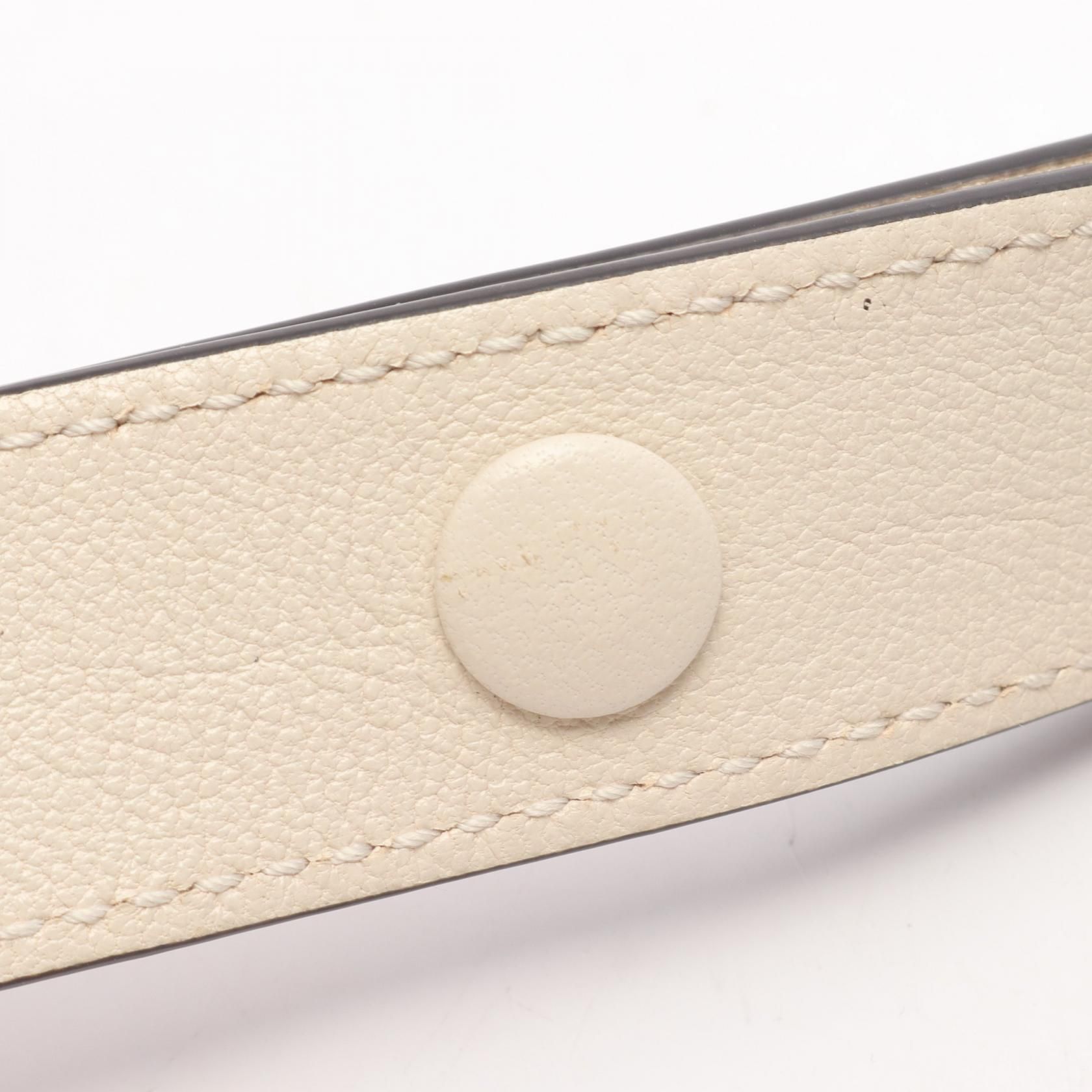 Sakai Be Green Calfskin Diagonal Stitched Mini Blondie Barrel Shoulder Bag Mystic White — view 11