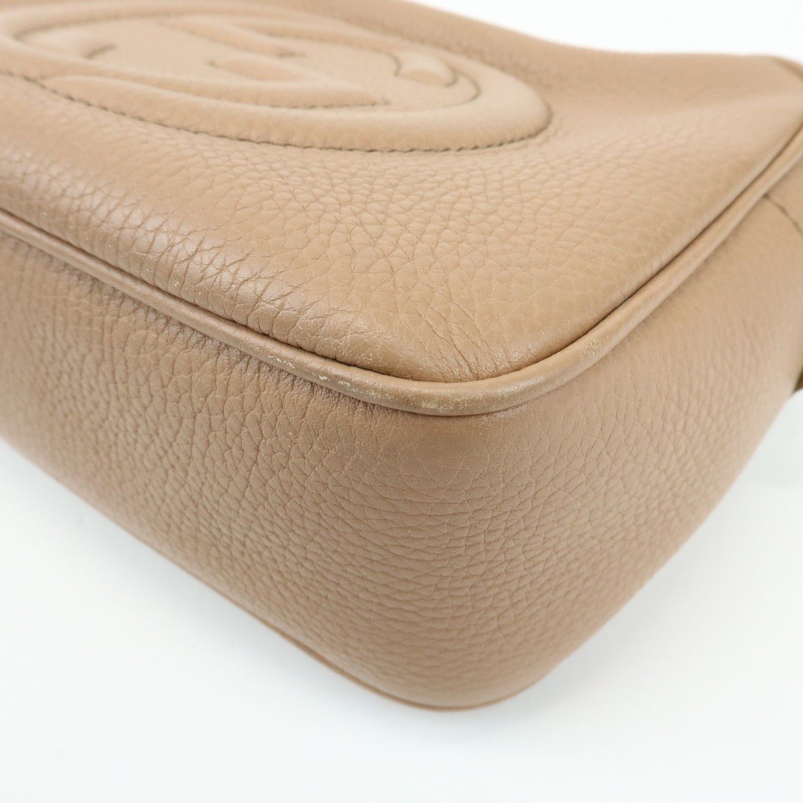 SOHO Interlocking G Leather Shoulder Bag Pink Beige 308364 — view 13