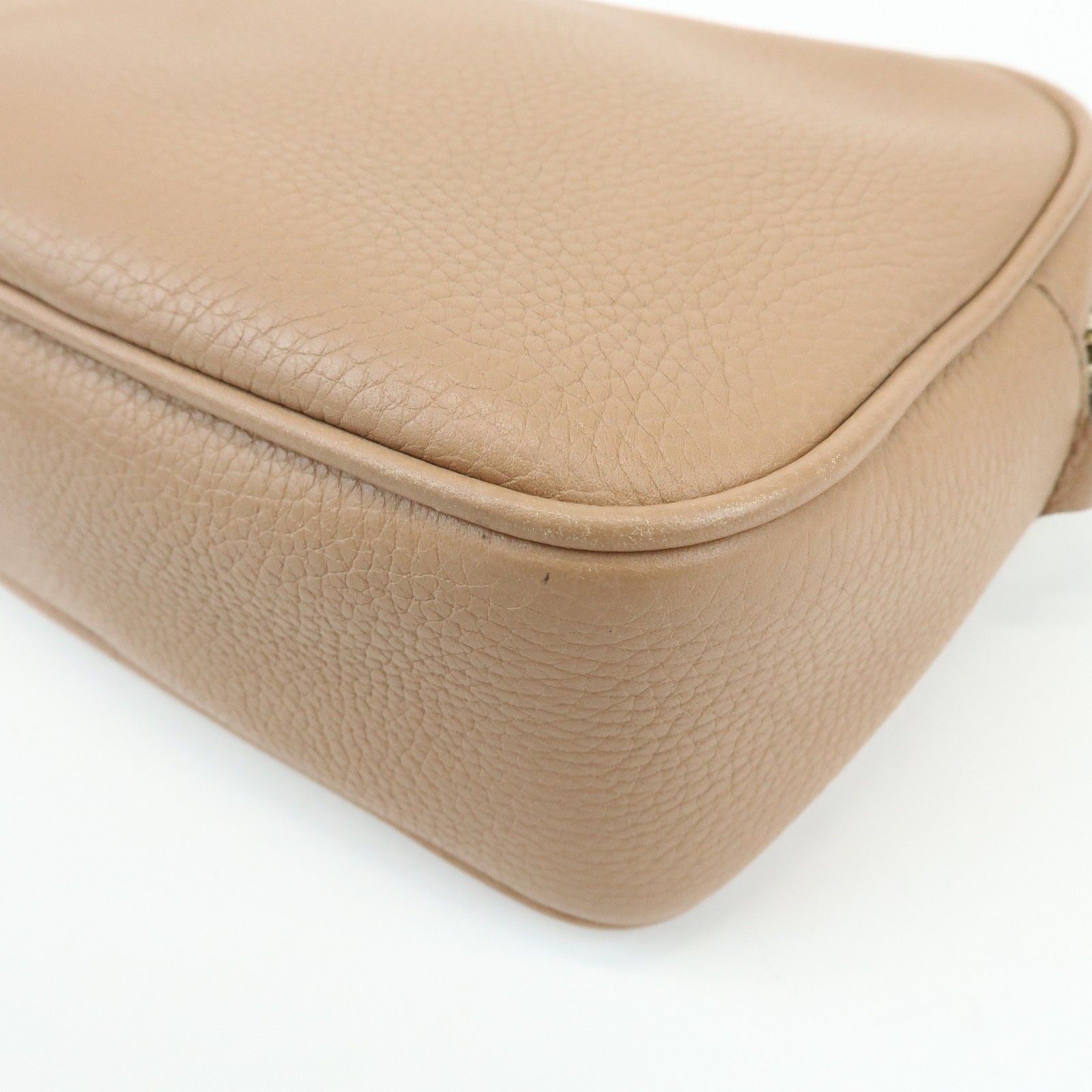 SOHO Interlocking G Leather Shoulder Bag Pink Beige 308364 — view 14