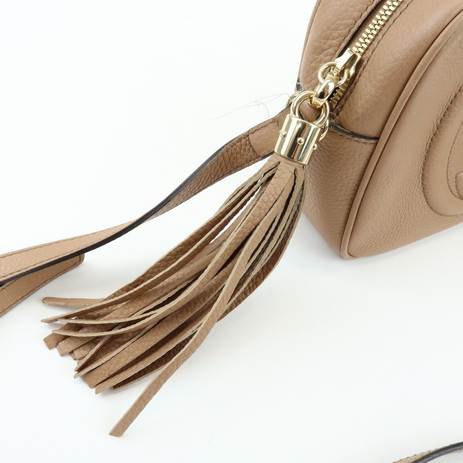 SOHO Interlocking G Leather Shoulder Bag Pink Beige 308364 — view 15