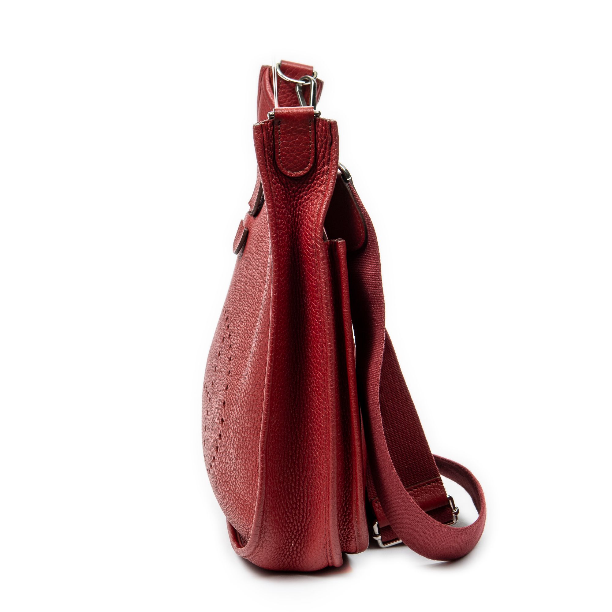 Evelyne III PM Red Clemence Leather Silver — view 3