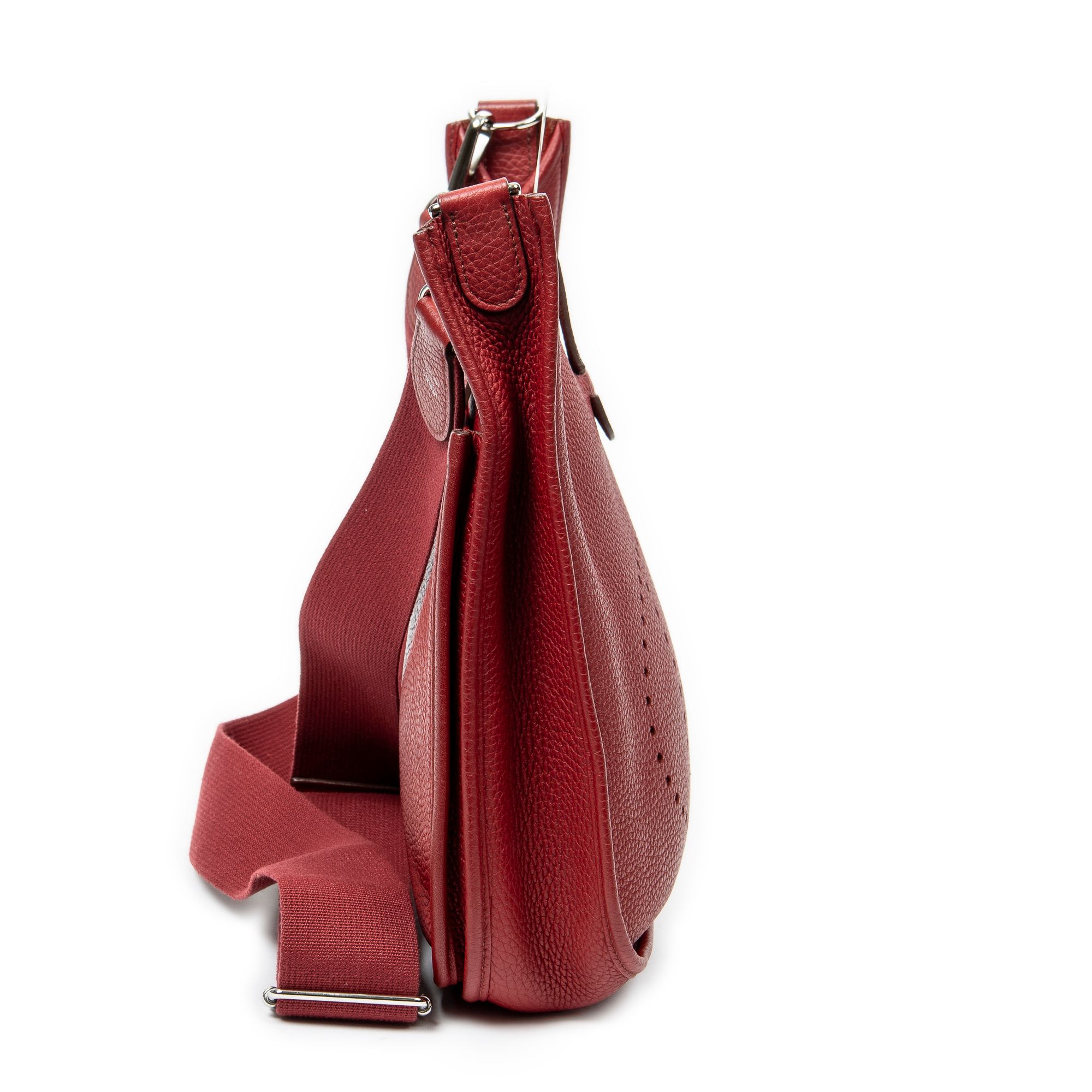 Evelyne III PM Red Clemence Leather Silver — view 4