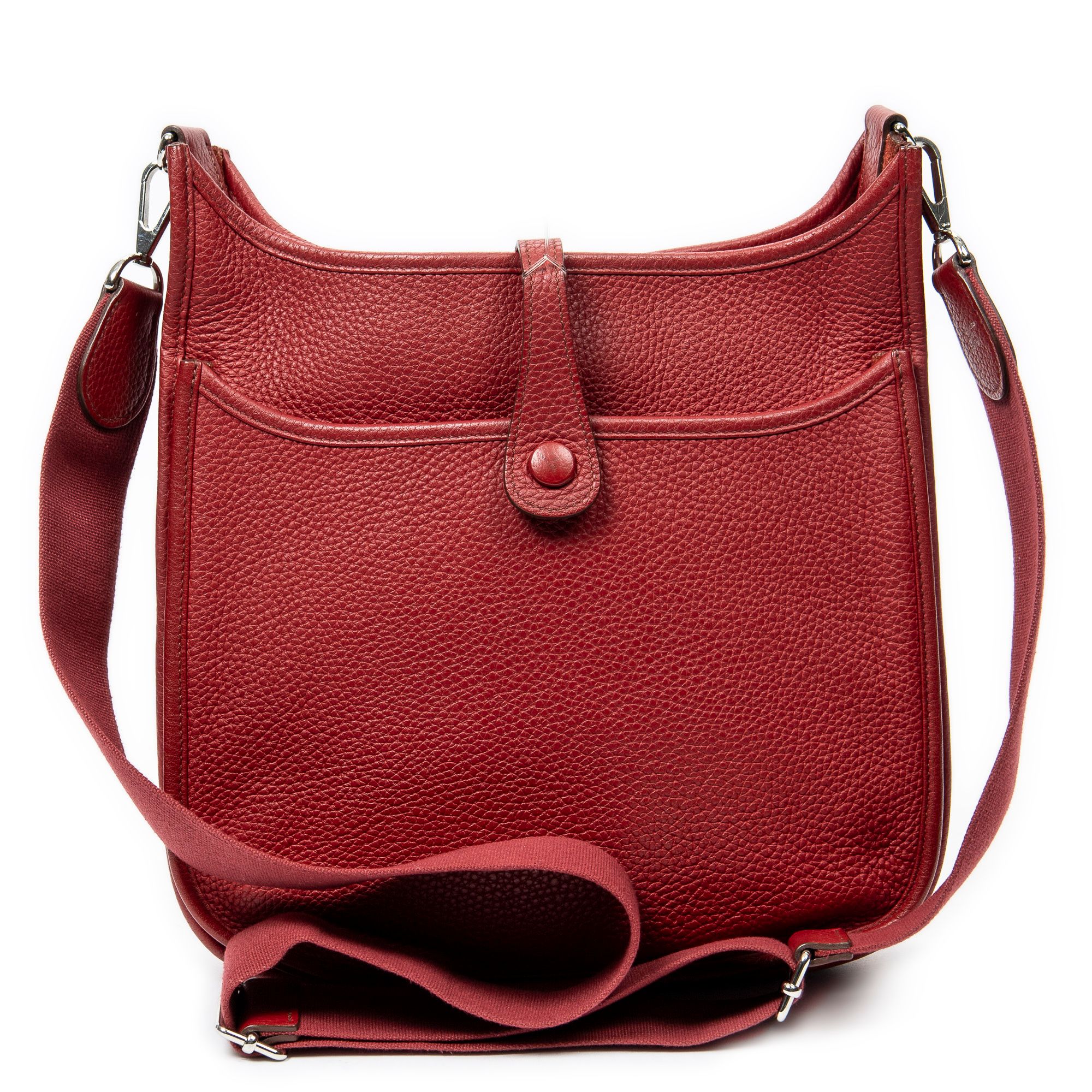 Evelyne III PM Red Clemence Leather Silver — view 5