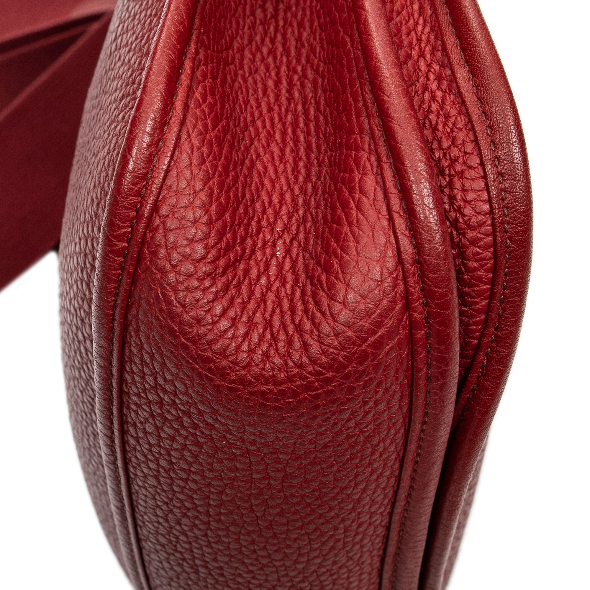 Evelyne III PM Red Clemence Leather Silver — view 7