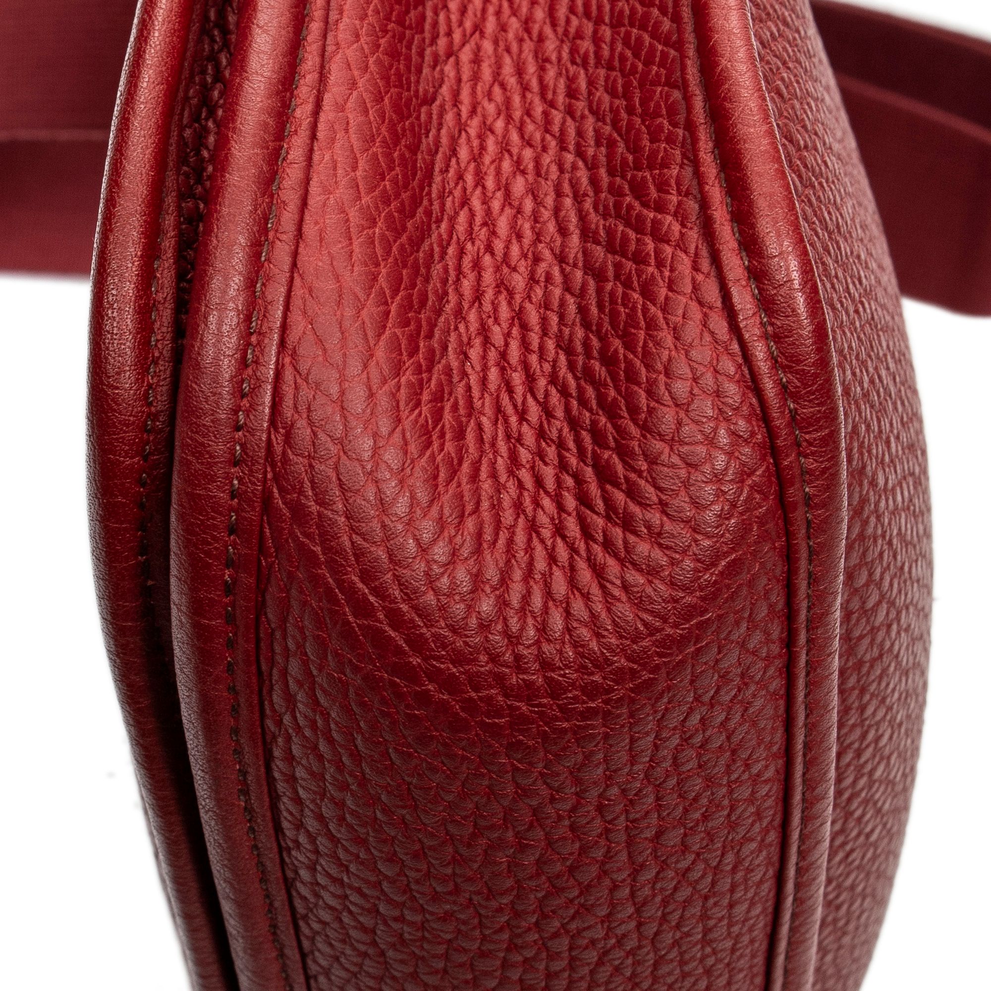 Evelyne III PM Red Clemence Leather Silver — view 8