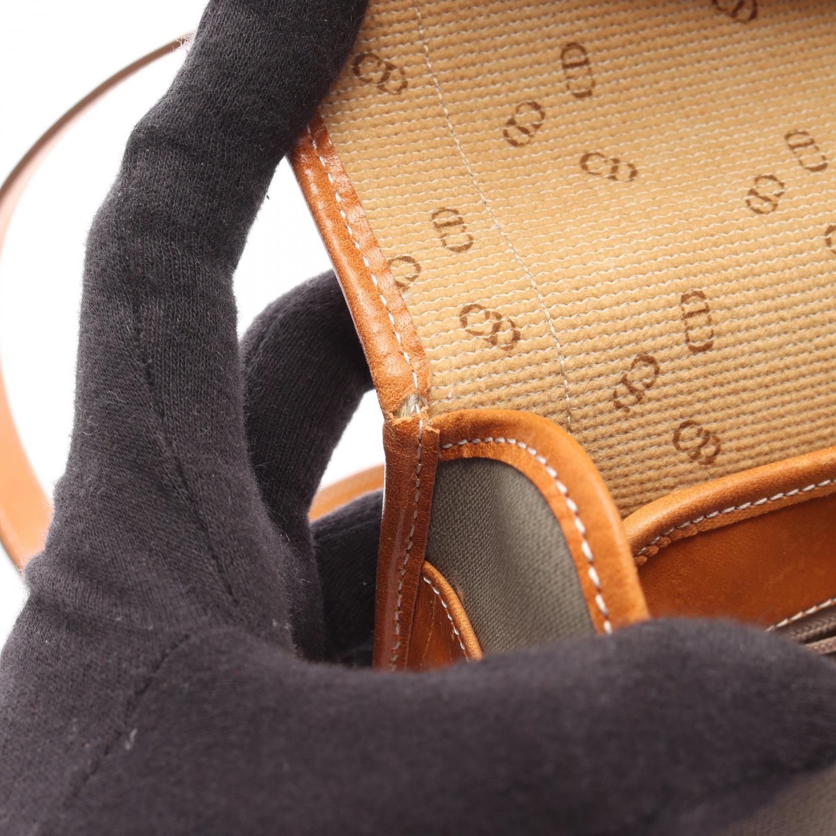 Christian Dior Cd Logo Shoulder Bag Gray Brown Pvc Coated Canvas — view 5