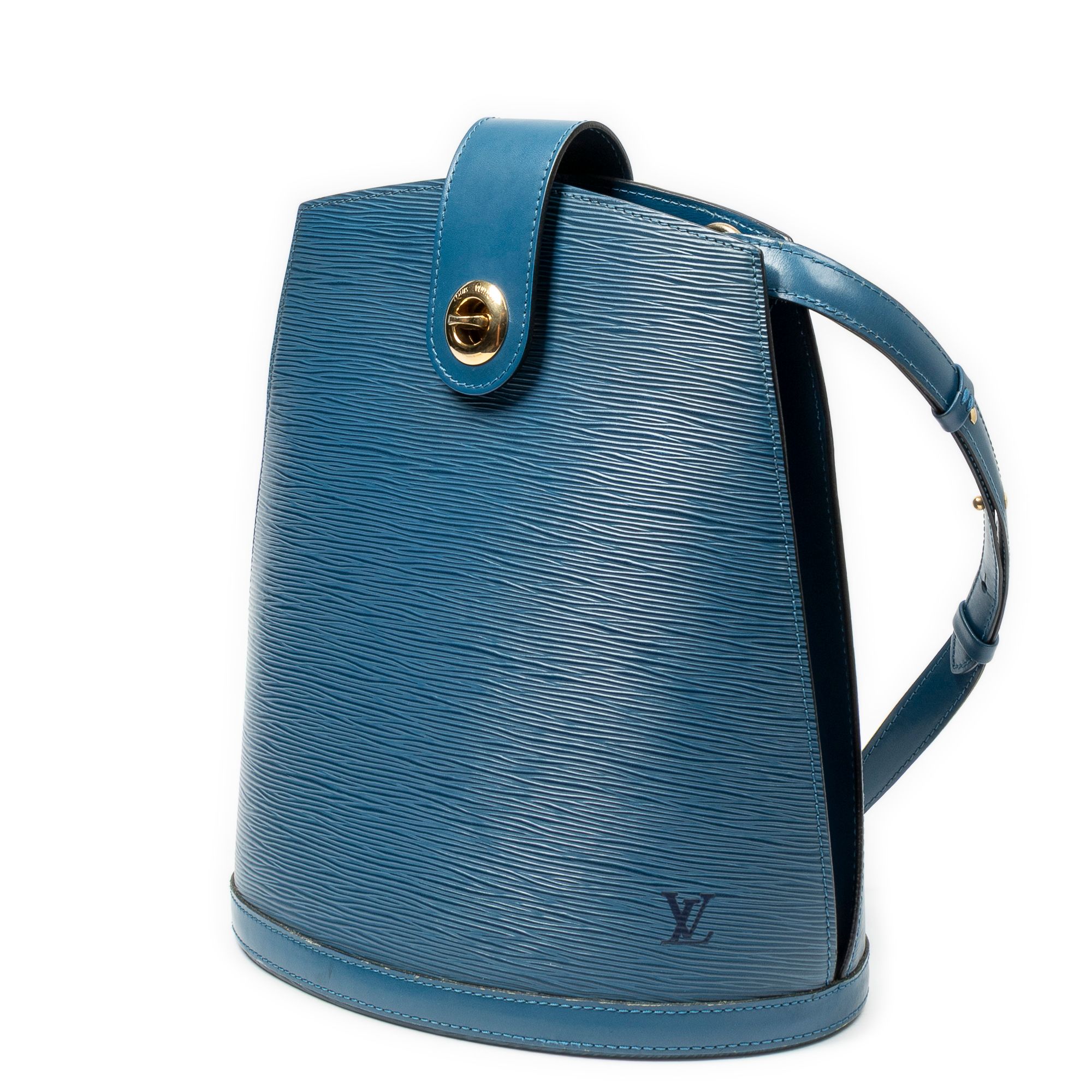 Cluny Blue Epi Golden Brass — view 2