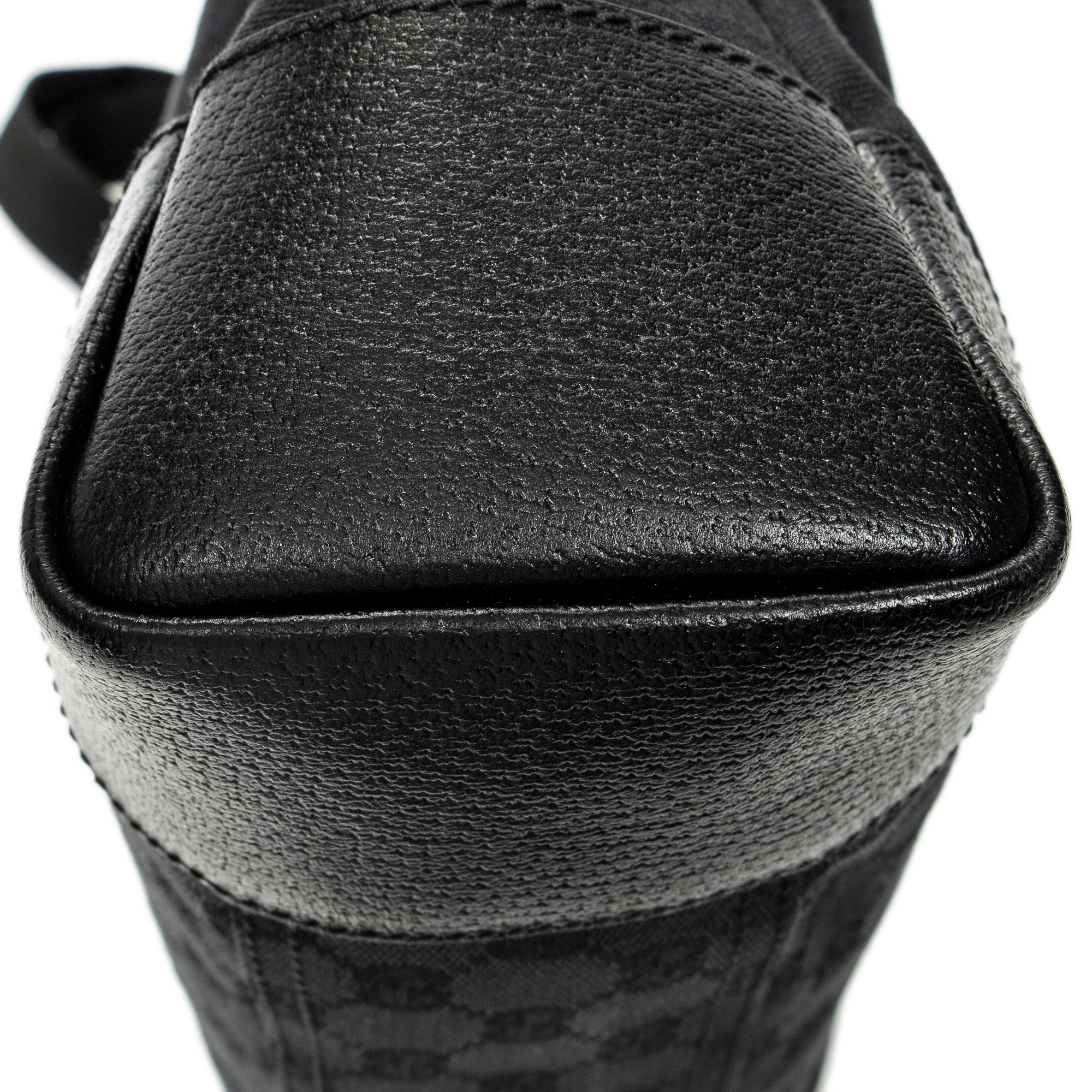Zip Messenger Black Monogrammed Canvas Silver — view 7