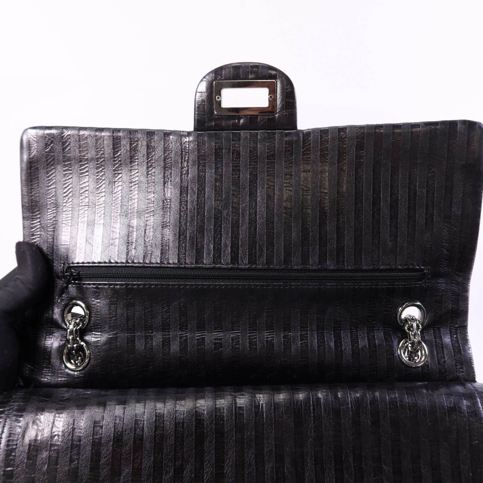 Rayures Reissue 2.55 Flap Bag, Black — view 16