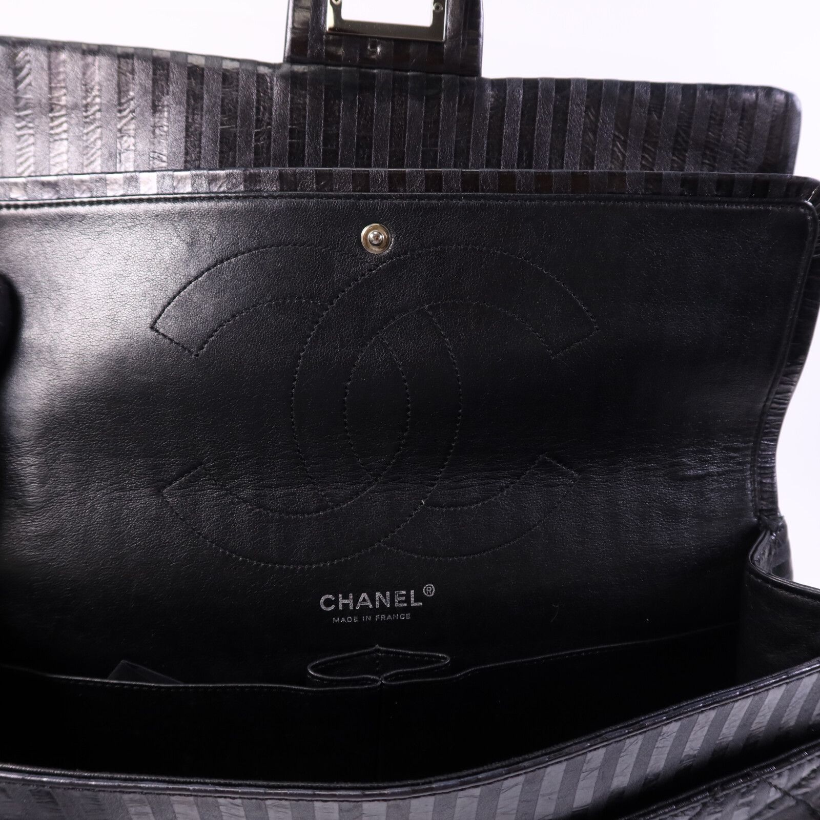 Rayures Reissue 2.55 Flap Bag, Black — view 17
