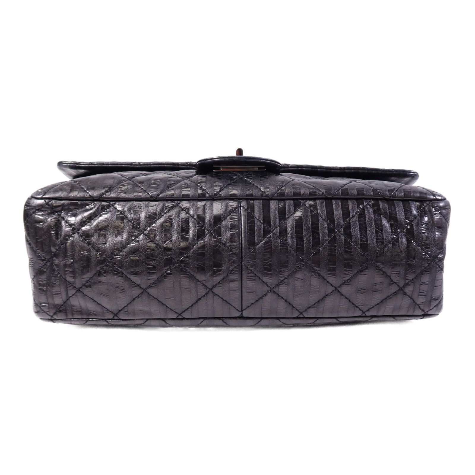 Rayures Reissue 2.55 Flap Bag, Black — view 4