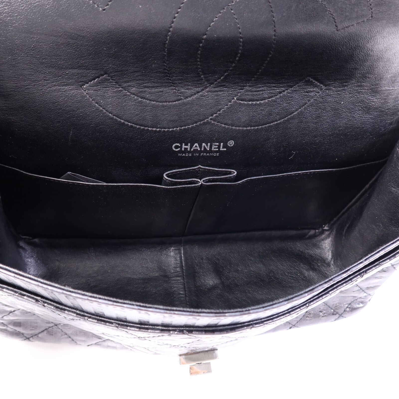 Rayures Reissue 2.55 Flap Bag, Black — view 5