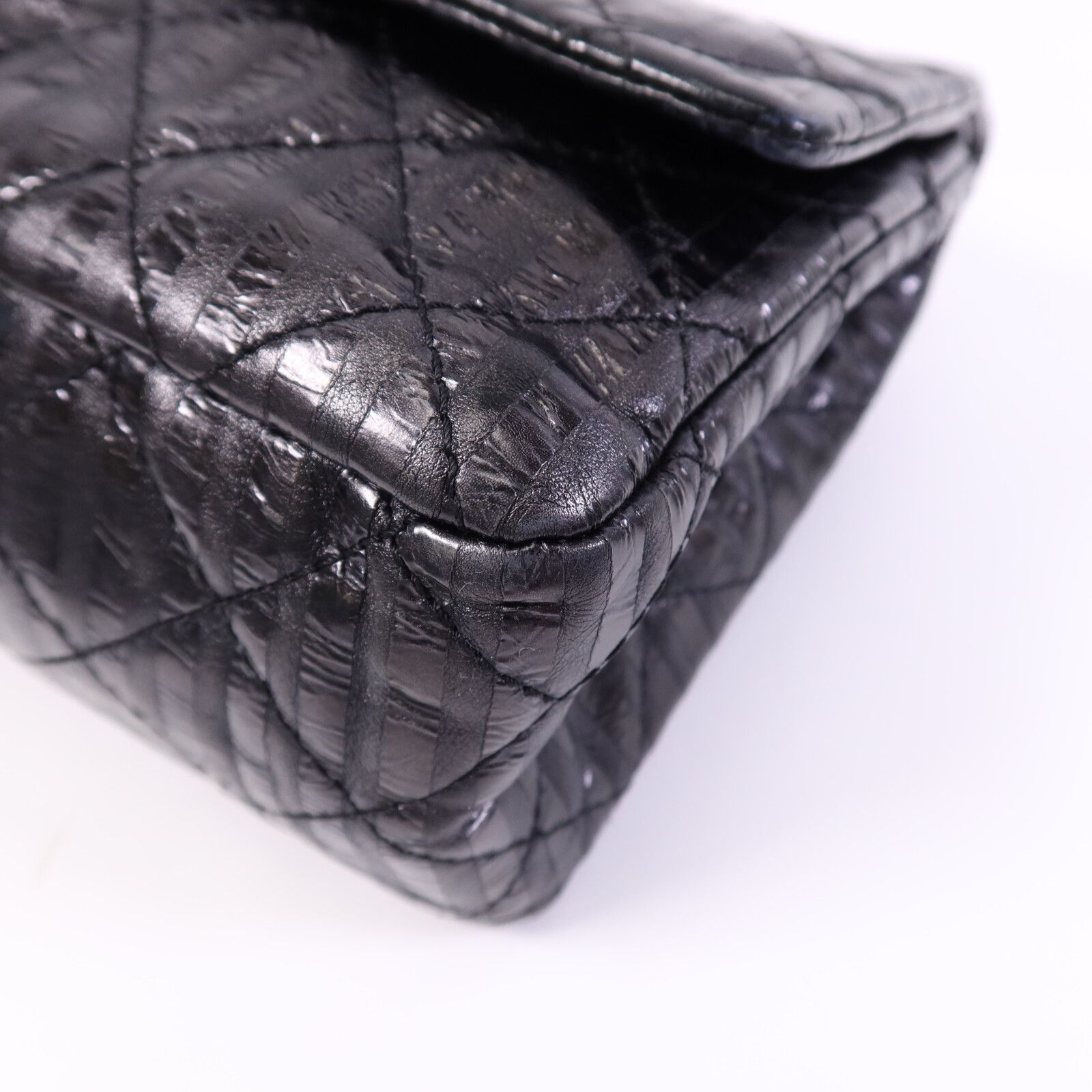 Rayures Reissue 2.55 Flap Bag, Black — view 10