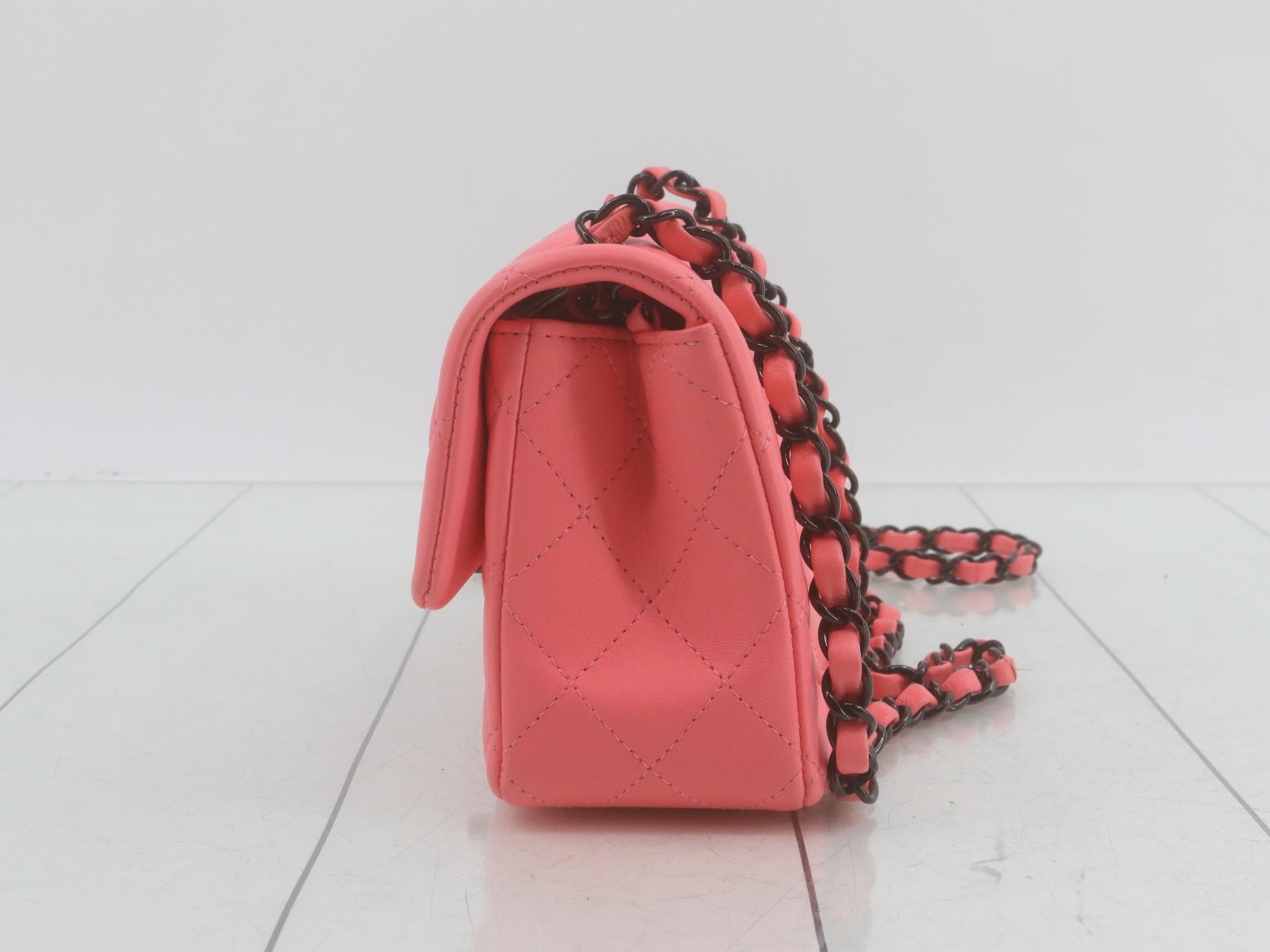 Matelasse Lambskin Flap Shoulder Bag — view 3