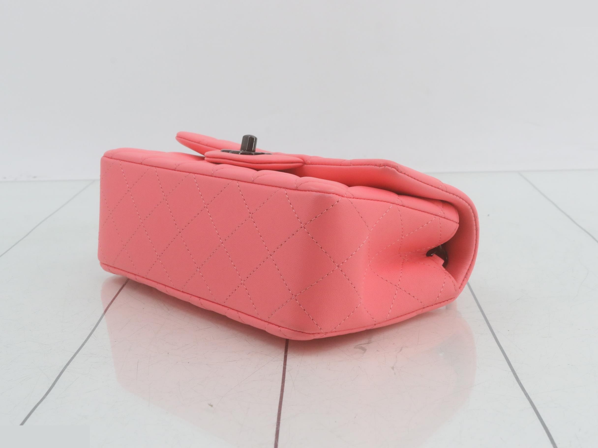 Matelasse Lambskin Flap Shoulder Bag — view 6