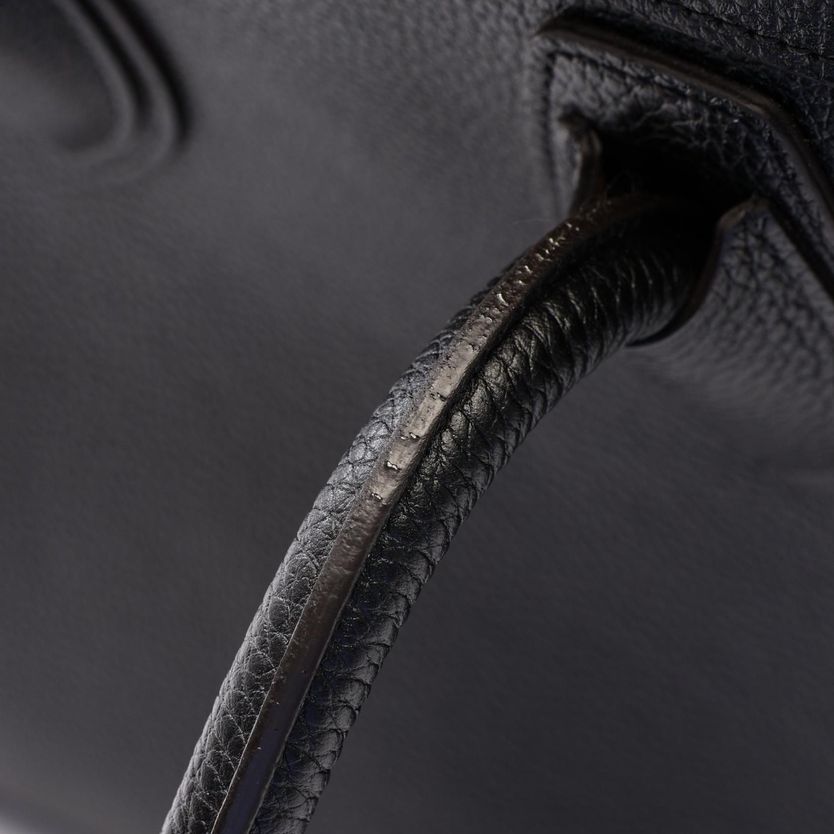 Luggage Micro Shopper Handbag Black Leather — view 10