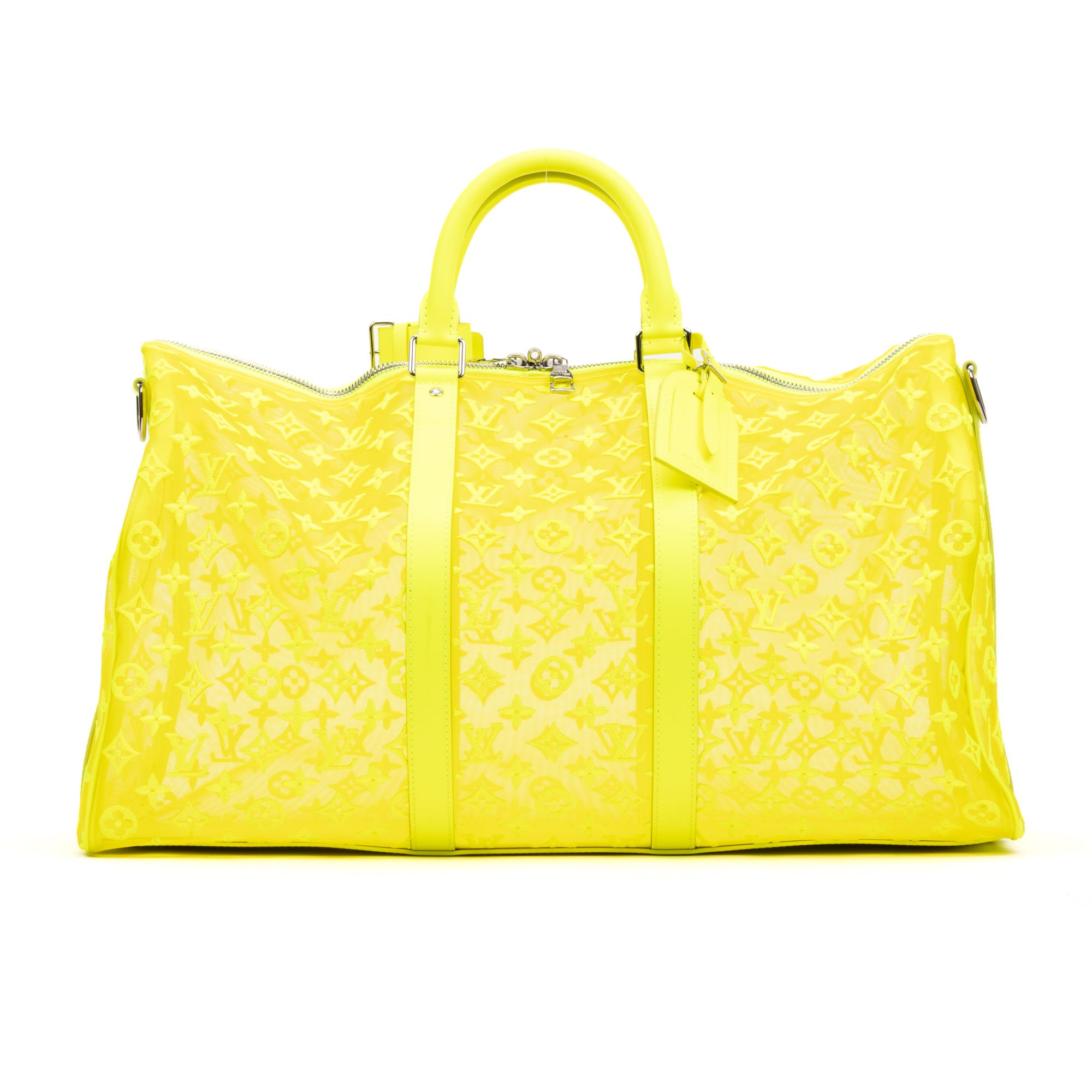 Ltd. Ed. Virgil Abloh Mesh Triangle Summer 2019 Keepall Bandouliere Monogram See Through