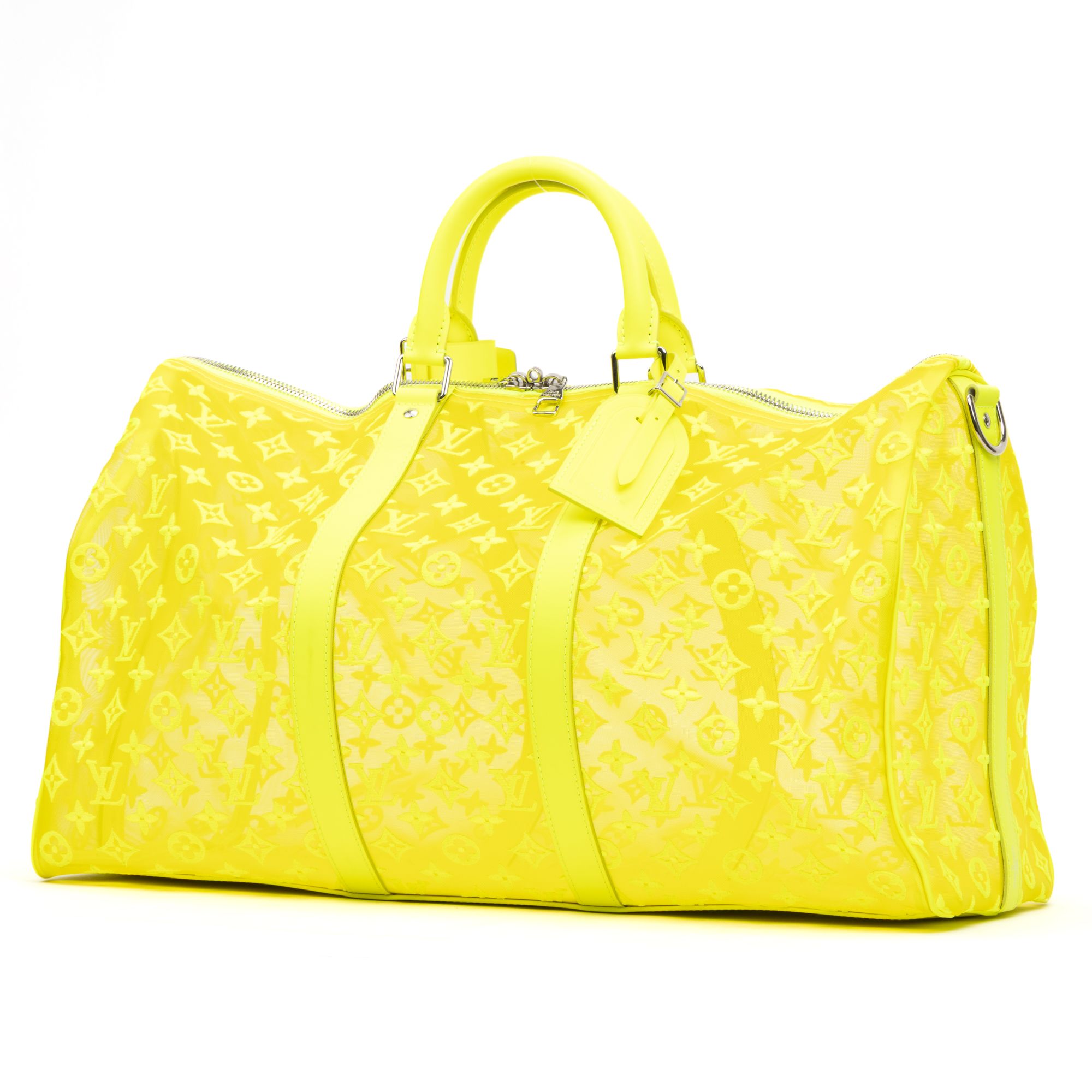 Ltd. Ed. Virgil Abloh Mesh Triangle Summer 2019 Keepall Bandouliere Monogram See Through — view 2