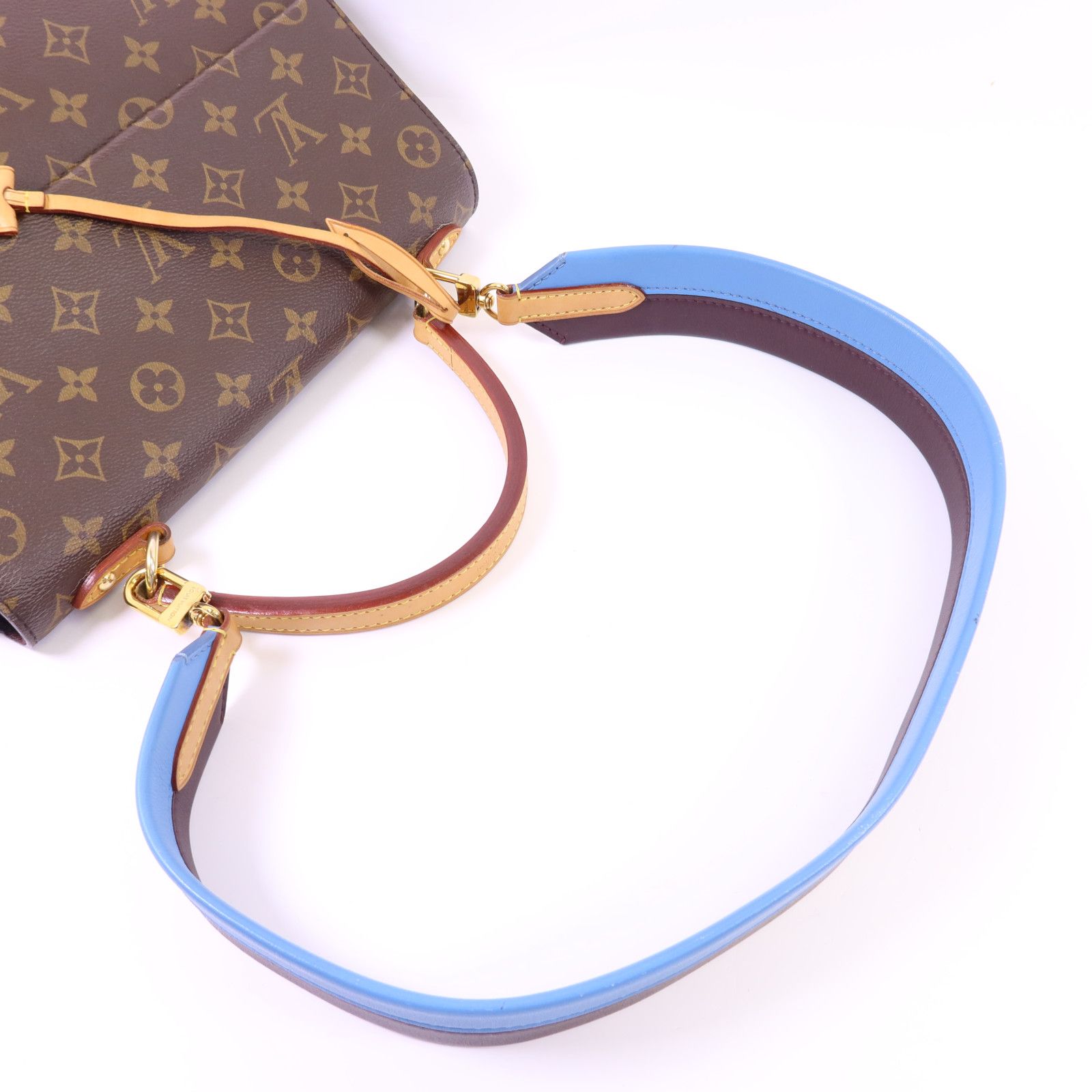 Monogram Cluny Mm Hand-milled Shoulder Bag Brown Blue 2way Shoulder Bag M 42735 — view 5