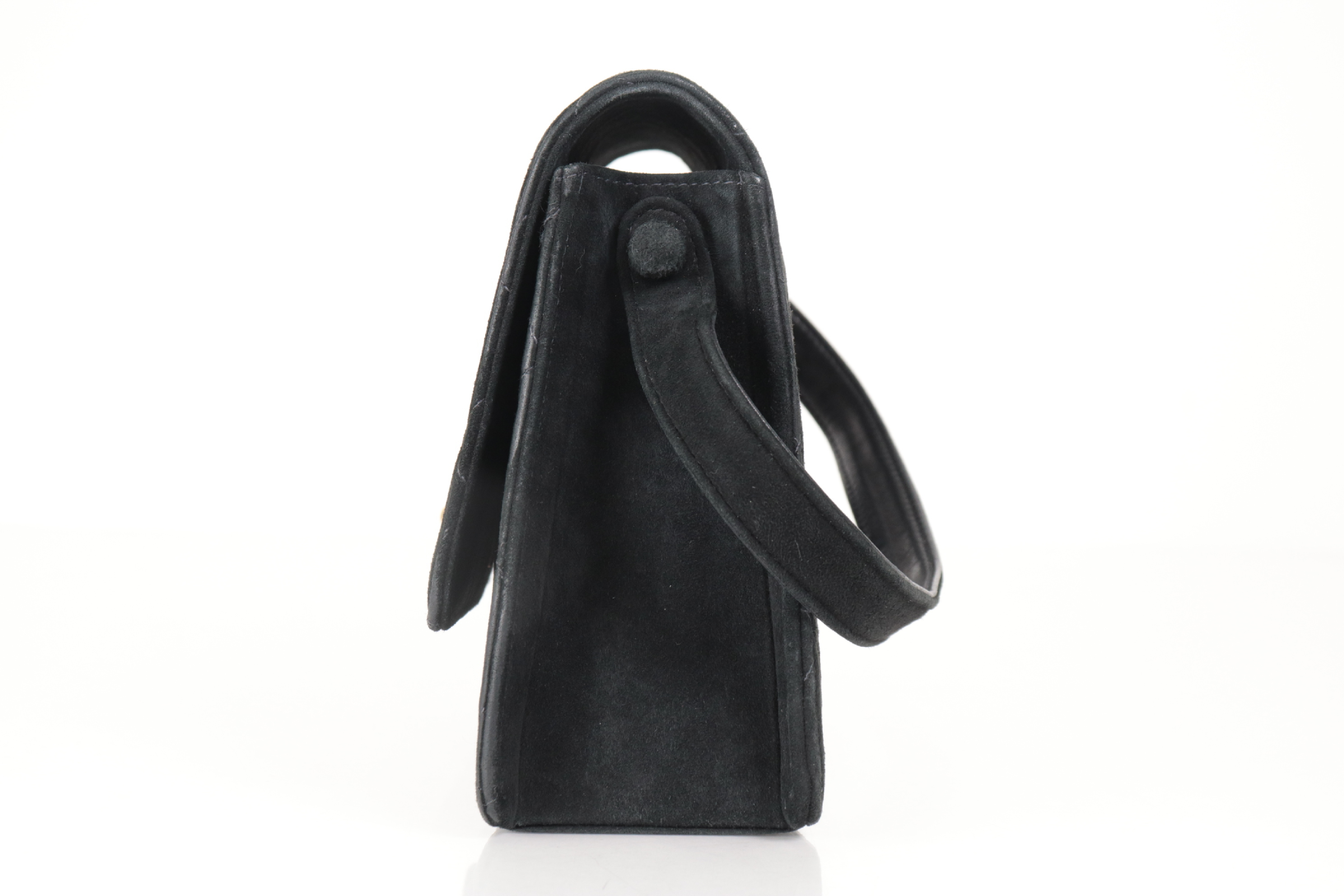 Turnlock Suede Handbag (Serial No. 5) — view 6
