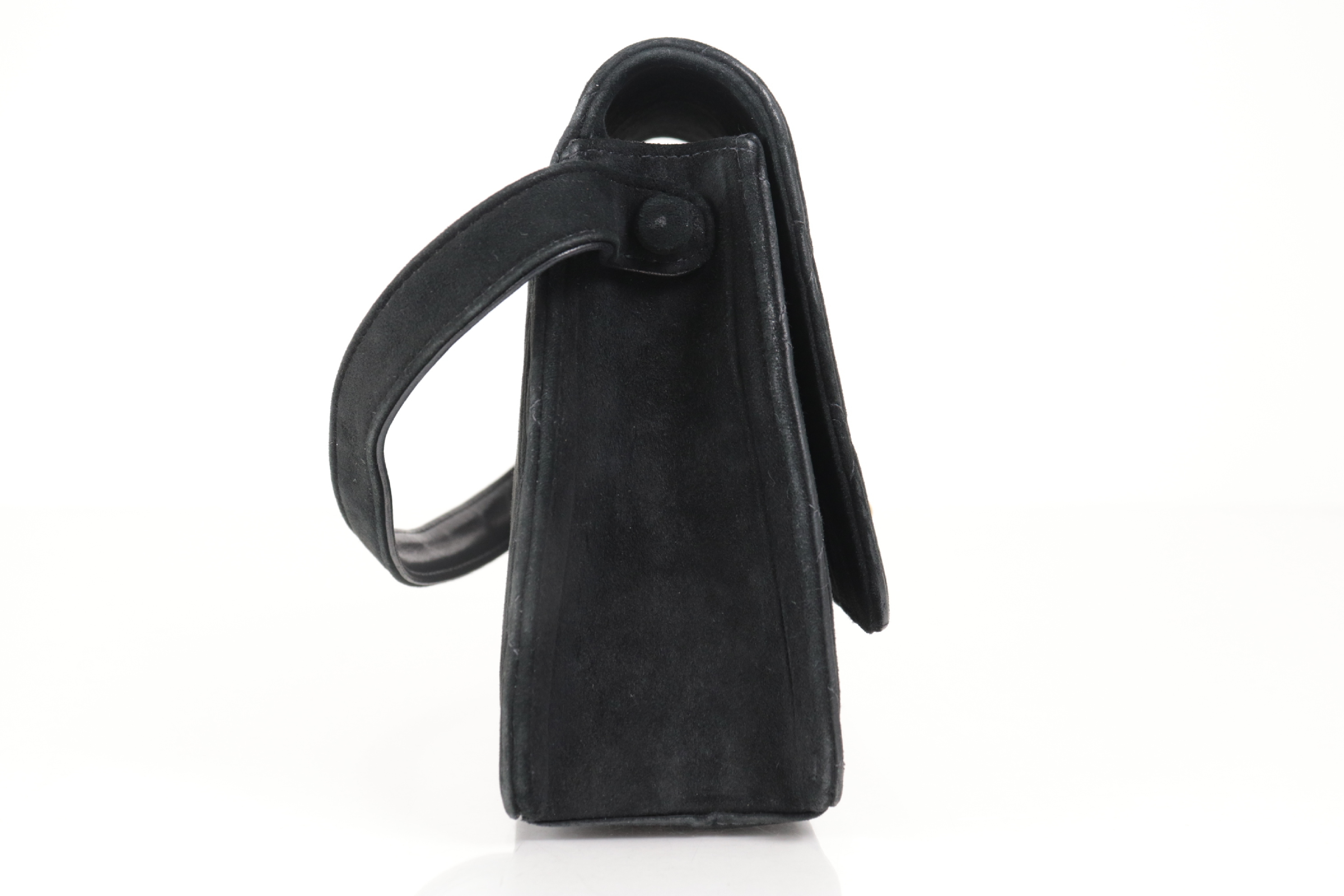 Turnlock Suede Handbag (Serial No. 5) — view 7