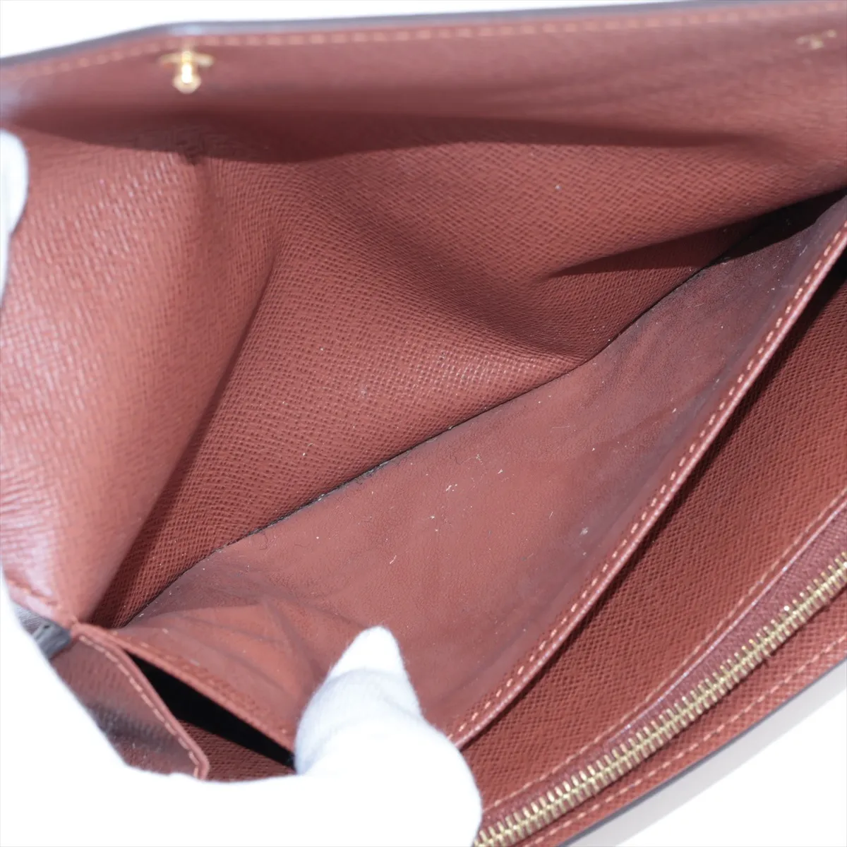 Monogram Portefeuille Sara M60531 CT4175 Brown Long Wallet with Initial — view 4