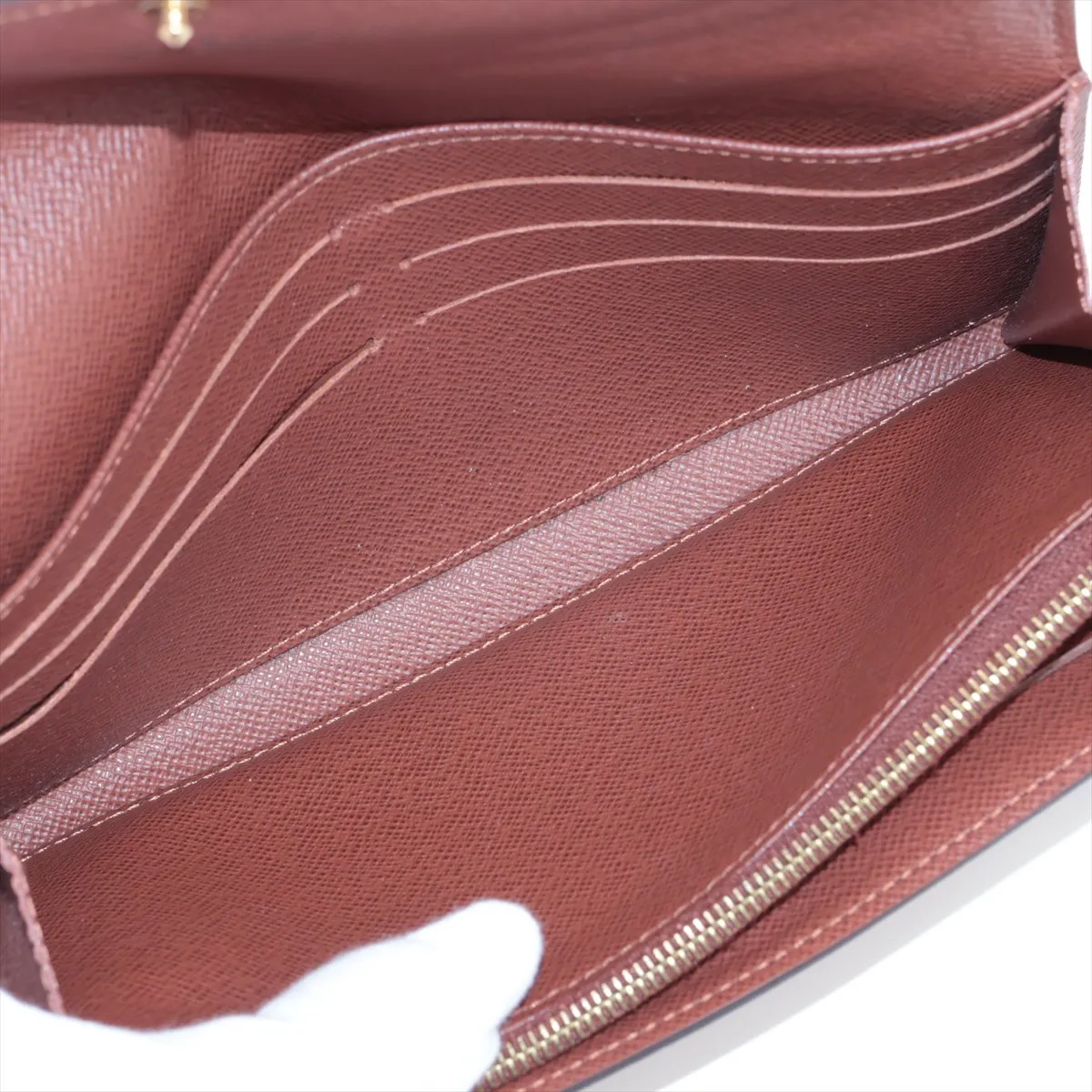 Monogram Portefeuille Sara M60531 CT4175 Brown Long Wallet with Initial — view 5