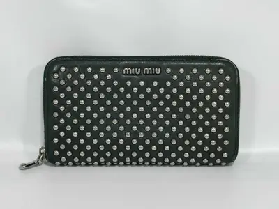 【20% UP】MIUMIU Studded Long Wallet