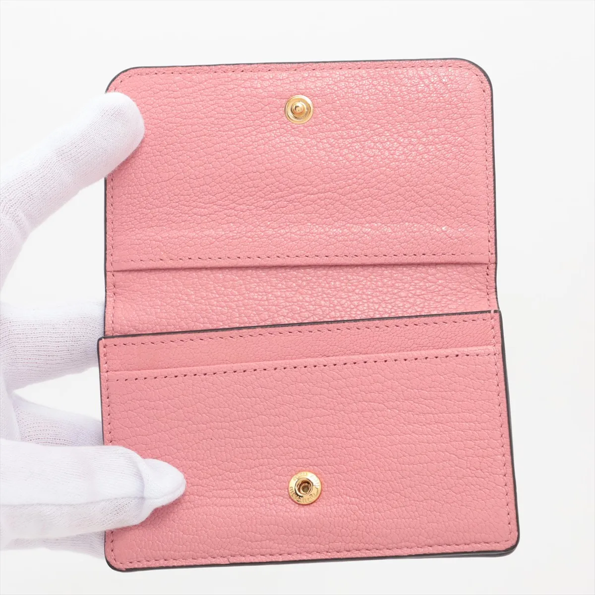5MC011 Leather Card Case Pink — view 3
