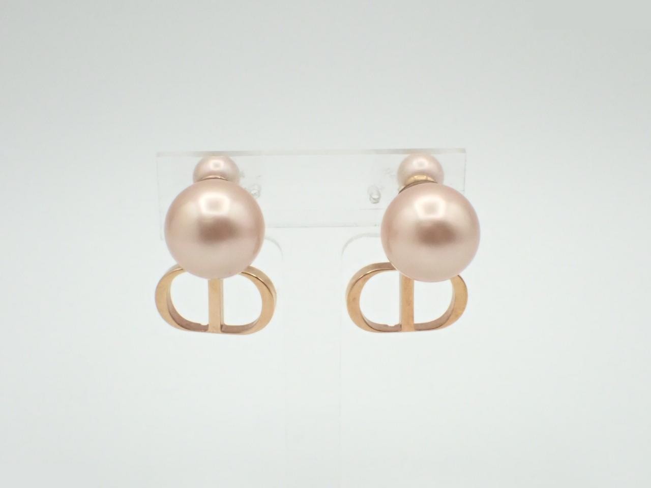 Gold earrings — view 2