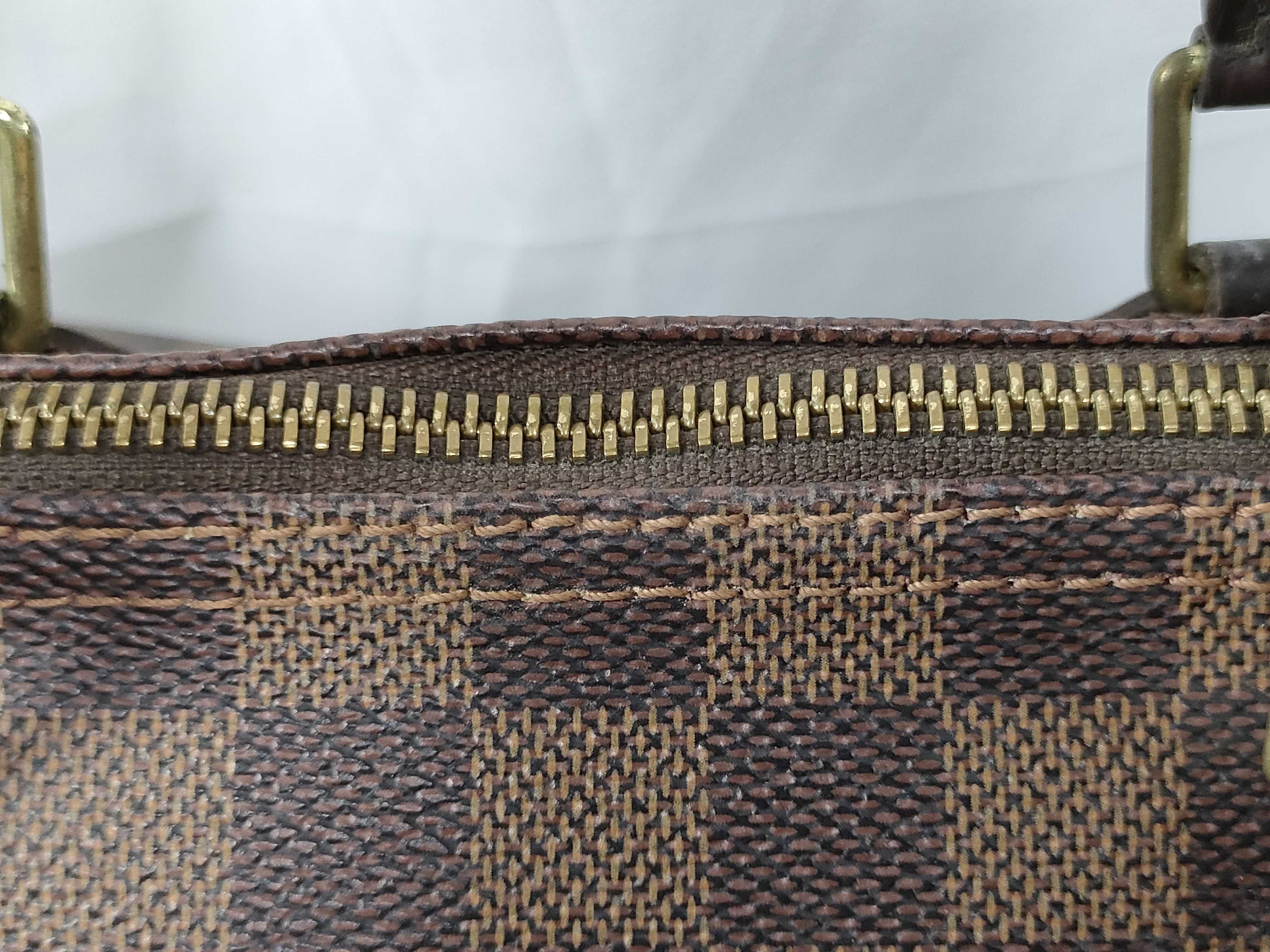 Damier ID-Speedy 30 Canvas Brown Handbag GHW AA5100 — view 4