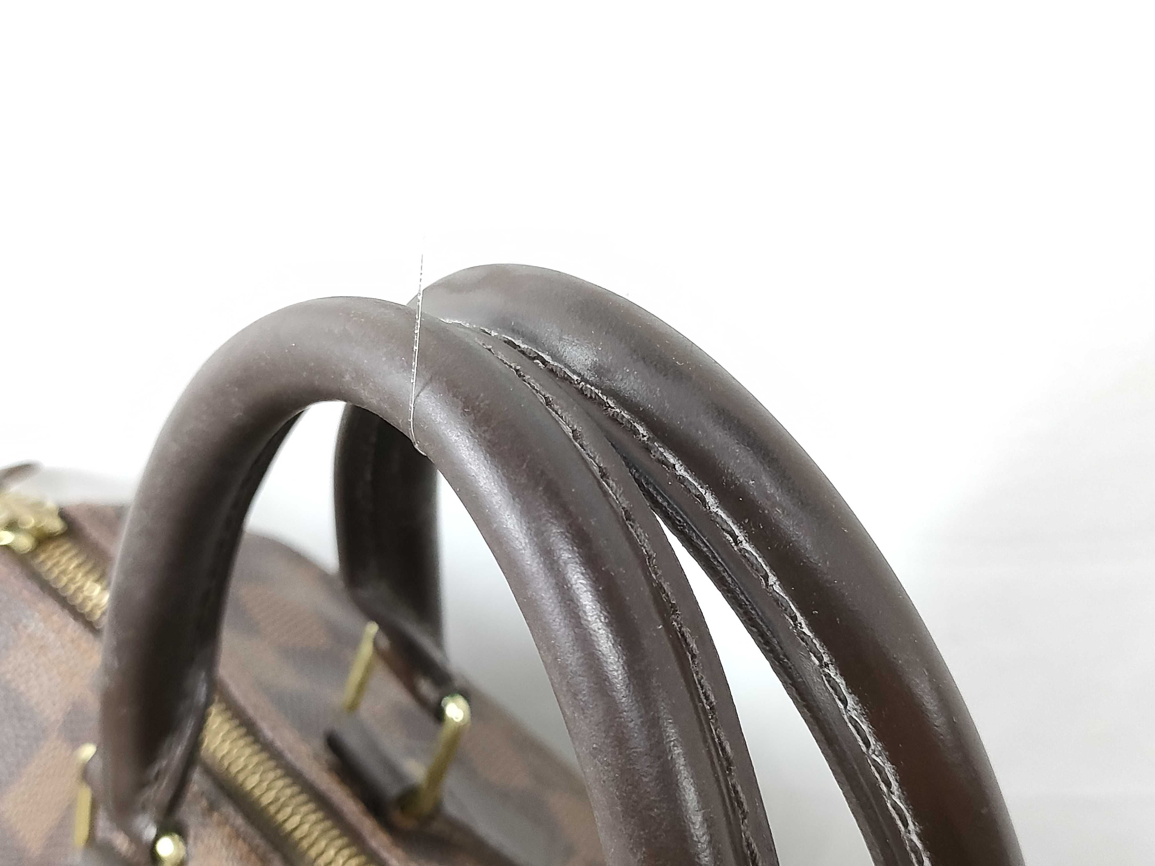 Damier ID-Speedy 30 Canvas Brown Handbag GHW AA5100 — view 6