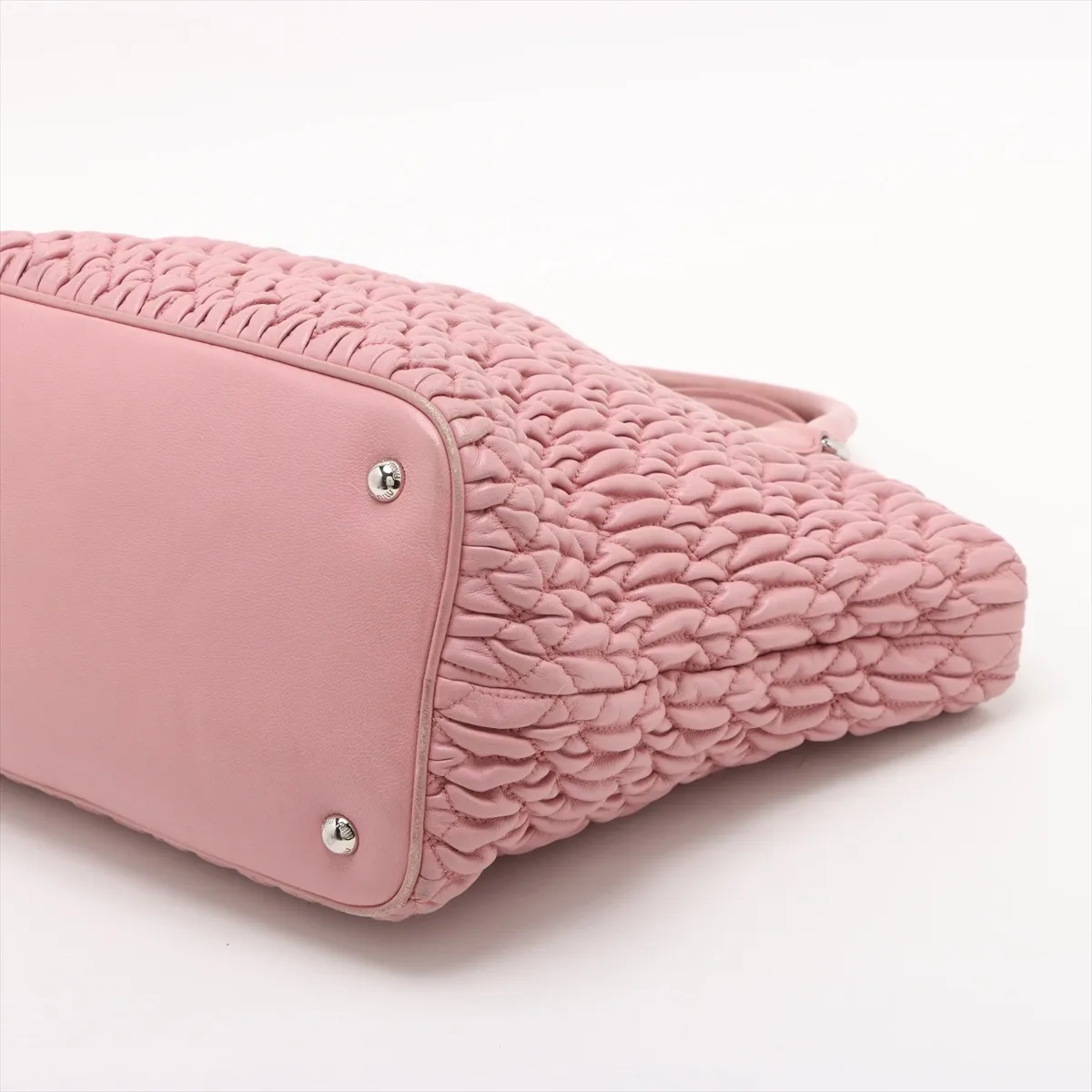Nappa Crystal 5BE896 Leather 2-Way Handbag Pink — view 3