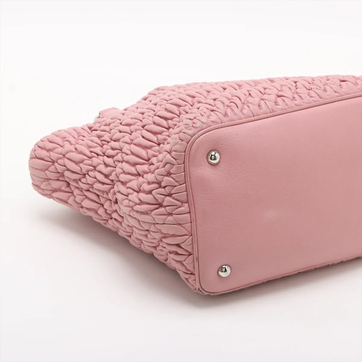 Nappa Crystal 5BE896 Leather 2-Way Handbag Pink — view 4
