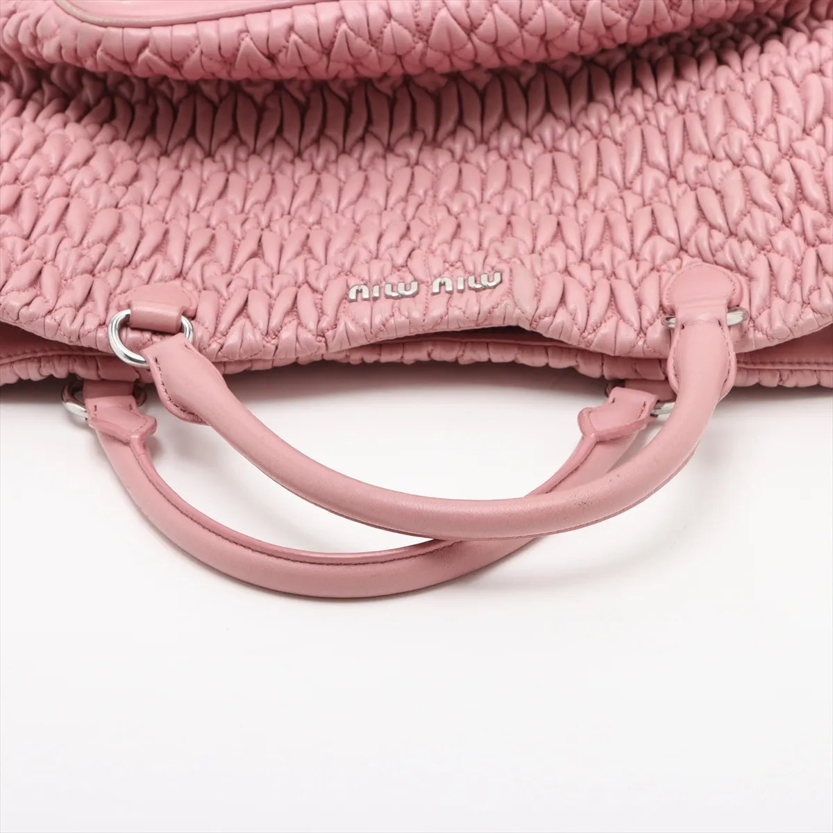 Nappa Crystal 5BE896 Leather 2-Way Handbag Pink — view 5