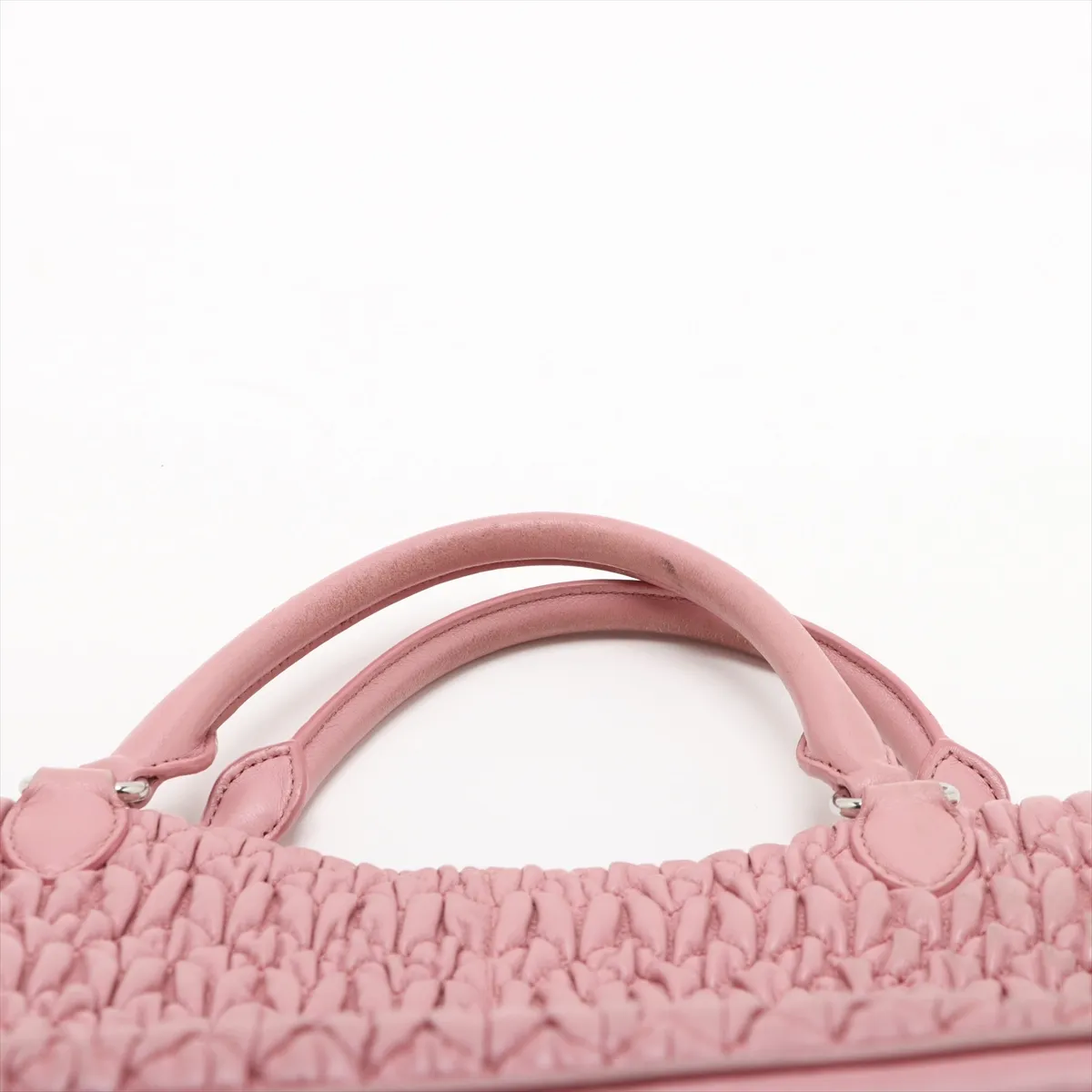 Nappa Crystal 5BE896 Leather 2-Way Handbag Pink — view 6