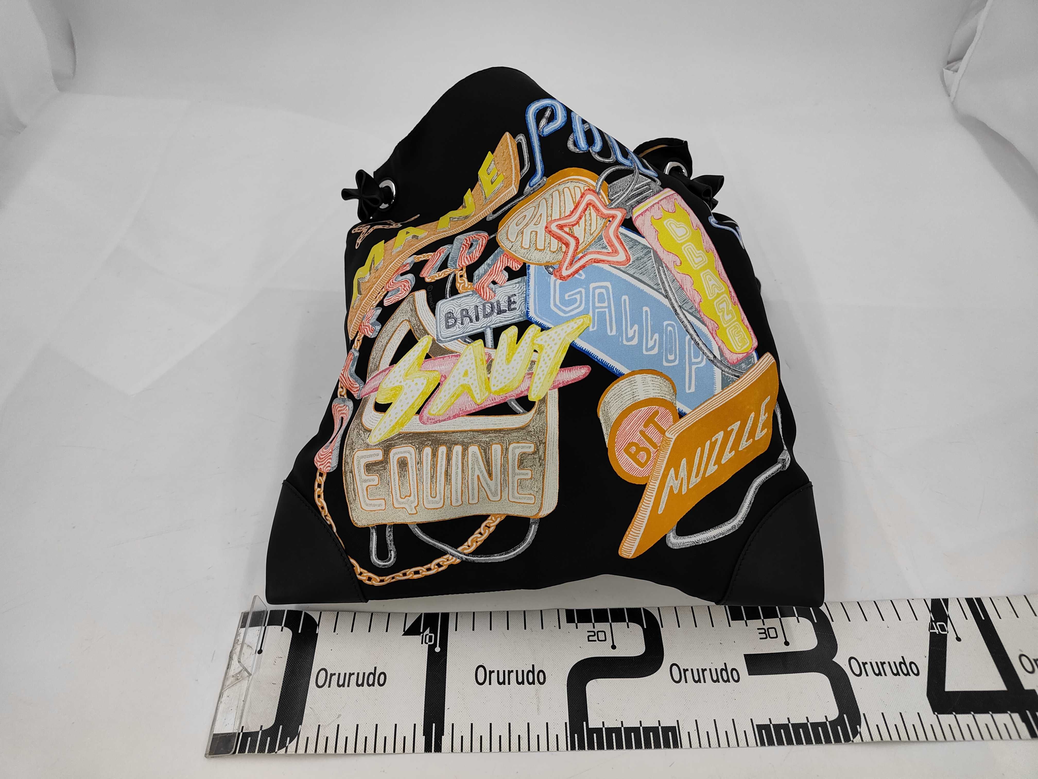 Silky City PM Chevaloscope Neon Silk Black Shoulder Bag — view 2