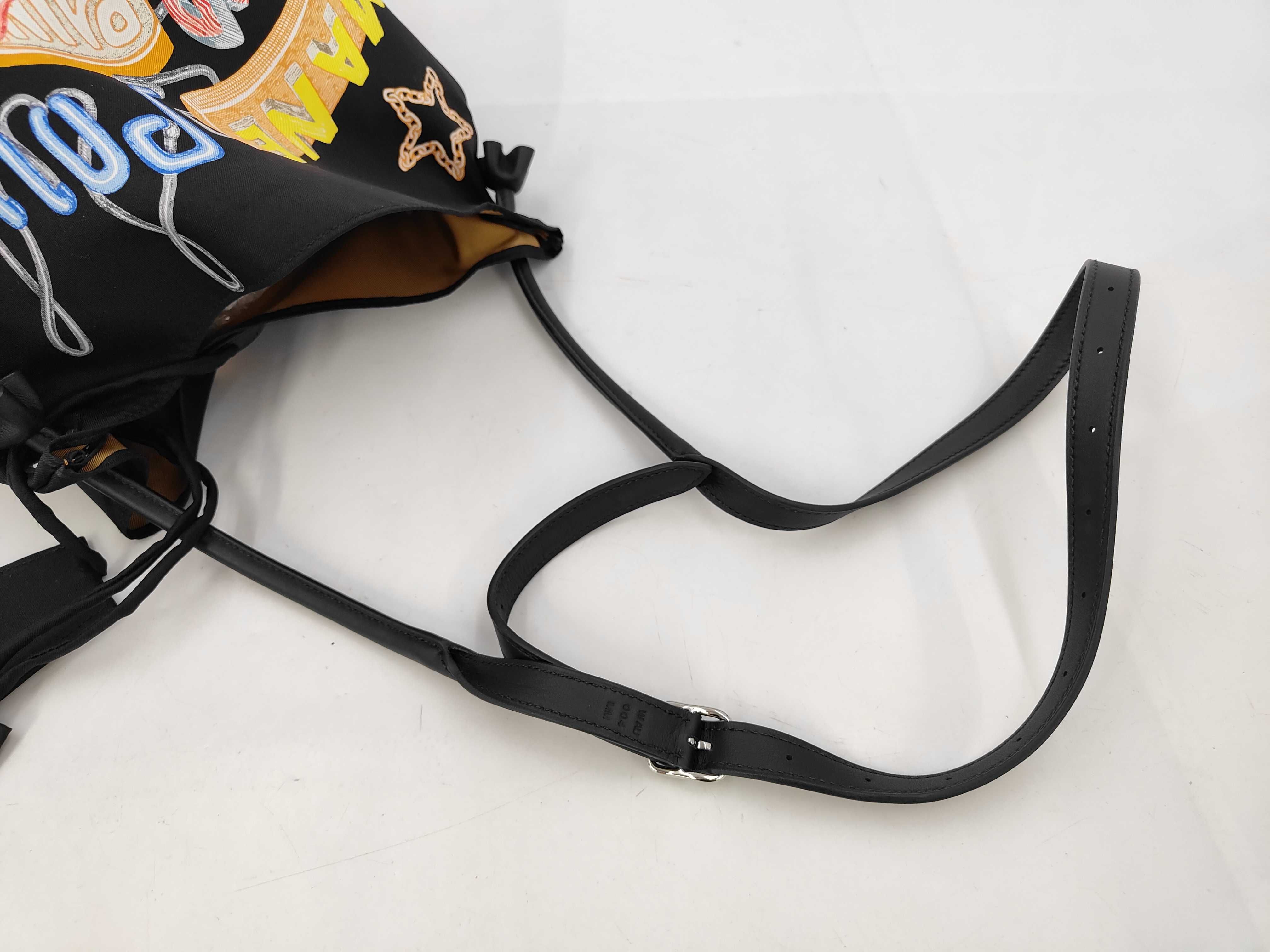 Silky City PM Chevaloscope Neon Silk Black Shoulder Bag — view 5
