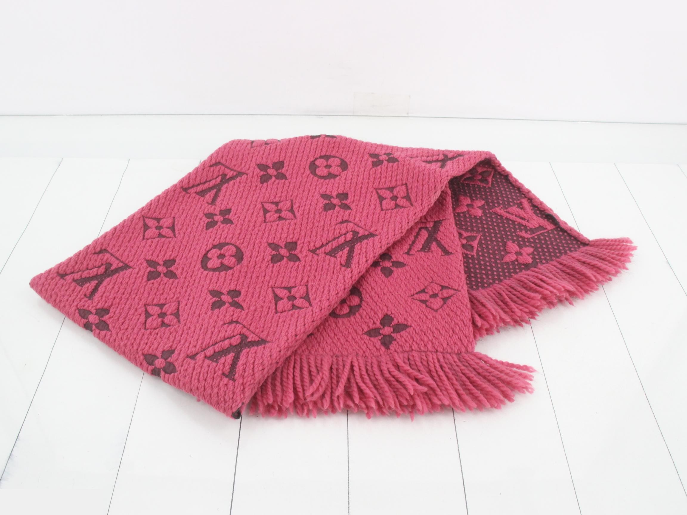 Logo Mania Long Scarf, with domestic tag, pink — view 3