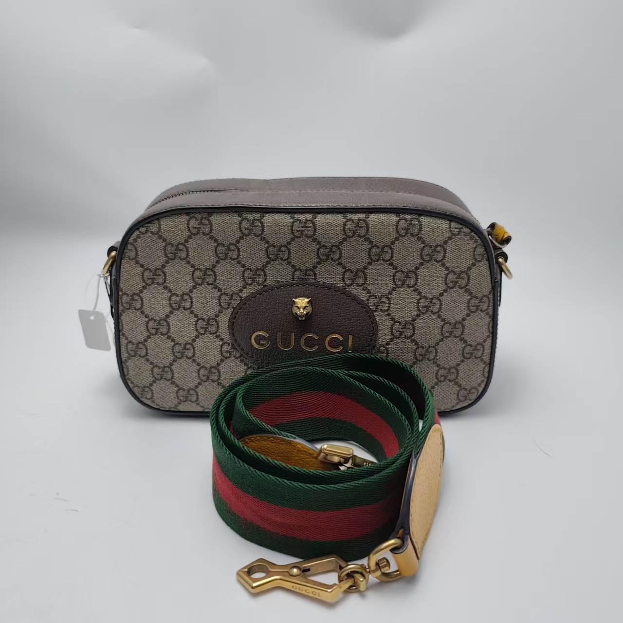 【*Shipped from: China*】GUCCI Horsebit Web PU 476466 Shoulder Bag — view 2