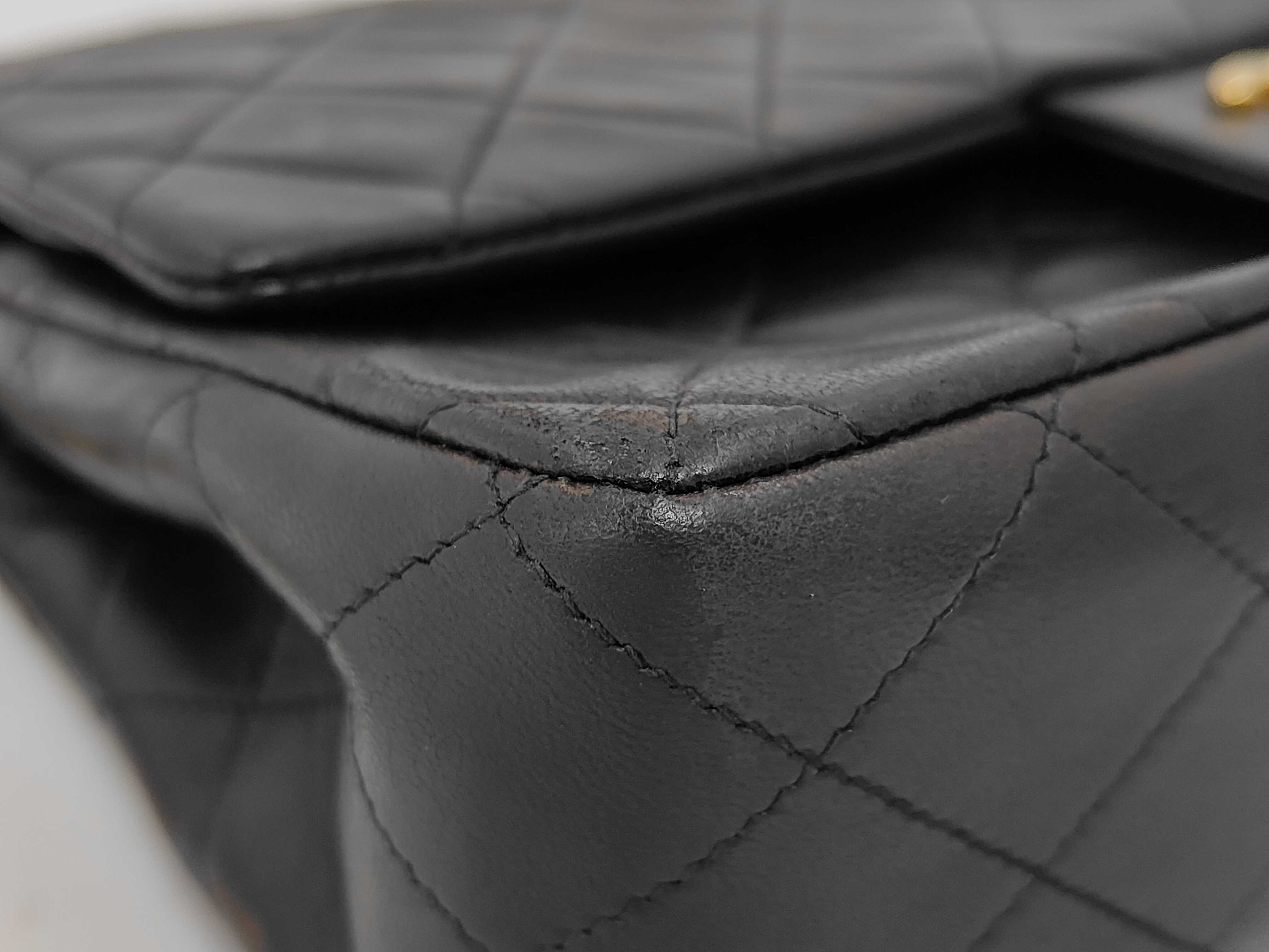 Matelassé 25 Lambskin Shoulder Bag with Gold Hardware, Black, WW 3221409 — view 7