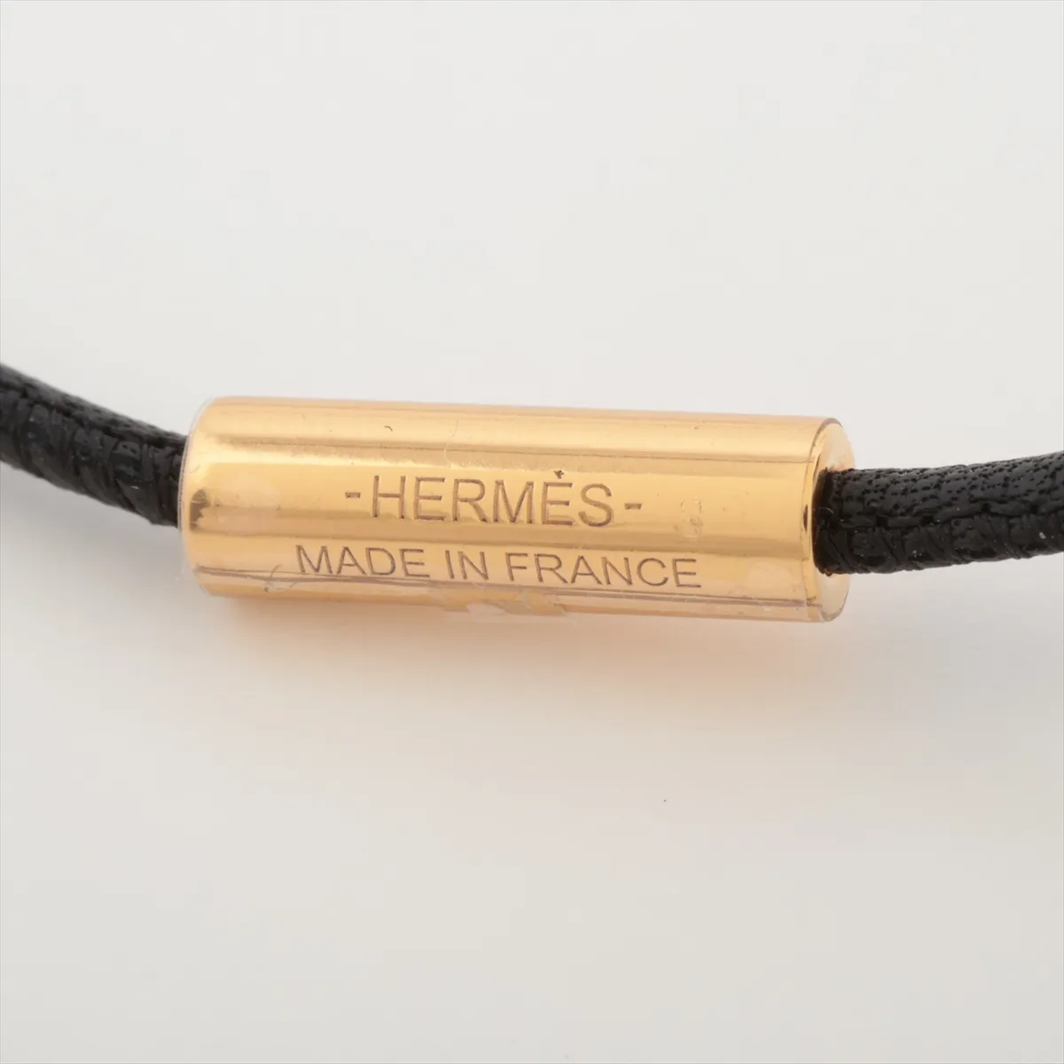 Loop Grand Necklace GP x Leather Black x Gold — view 3