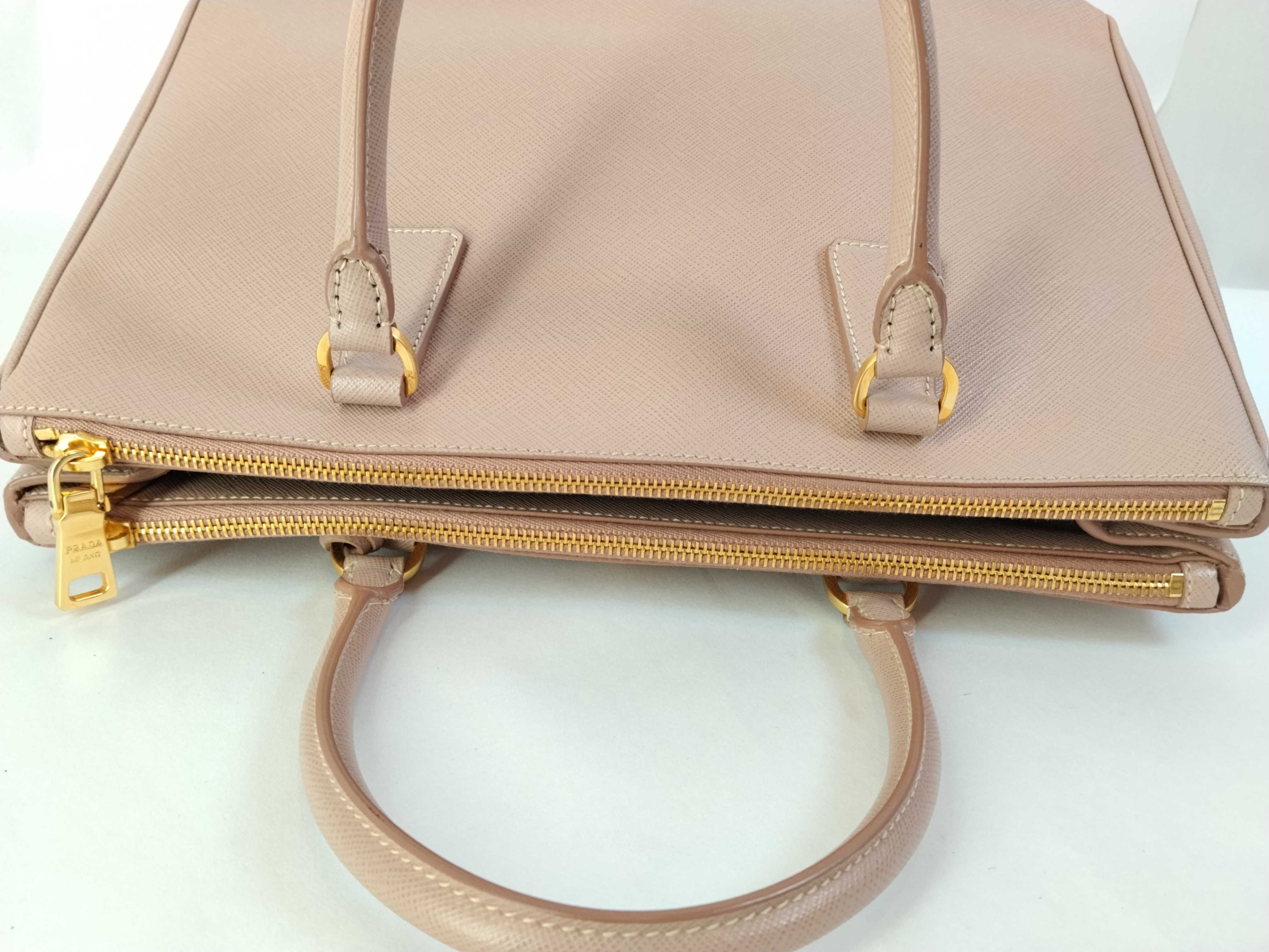 Galleria Saffiano 2-Way Handbag, Pink Beige — view 9