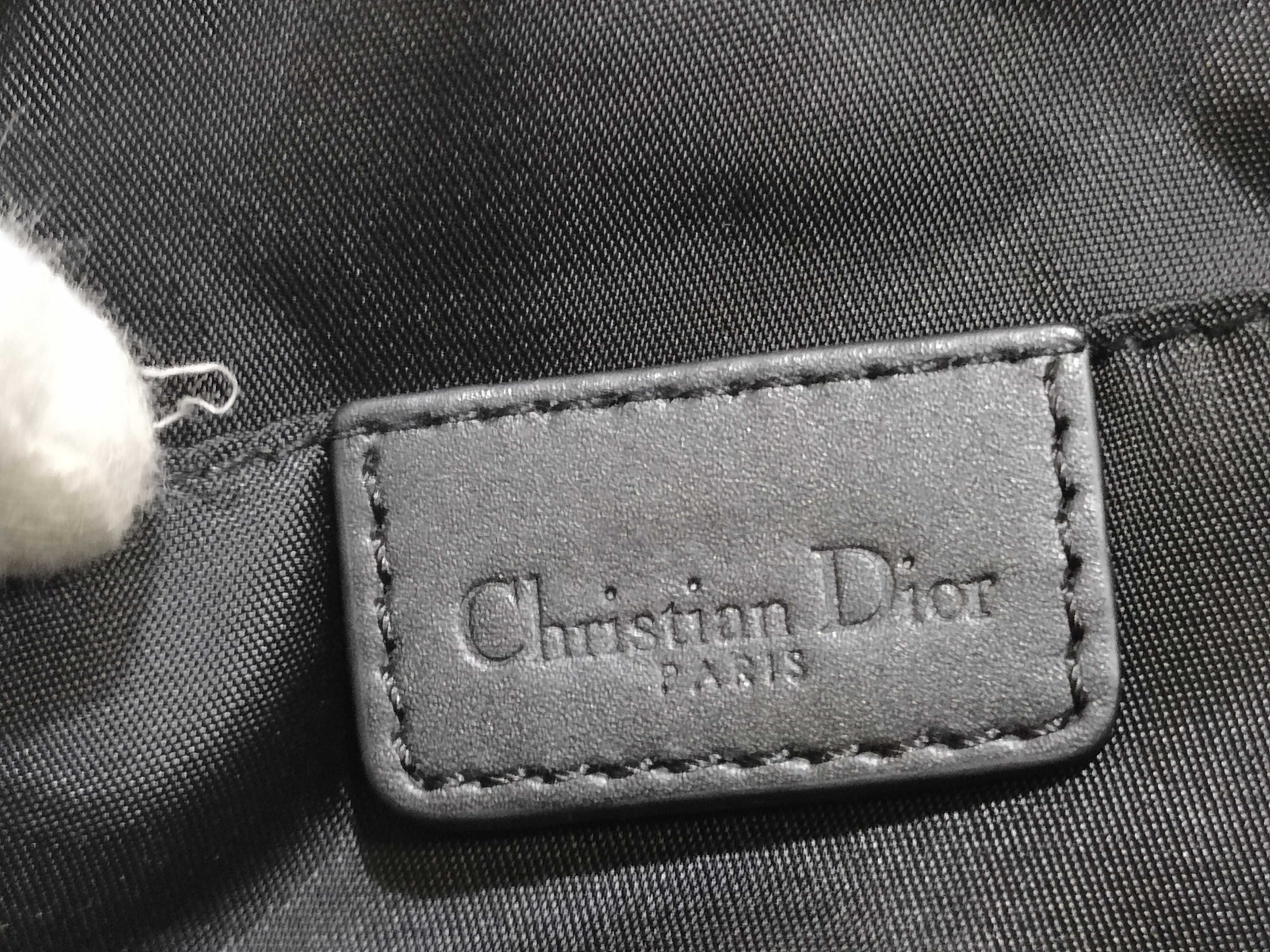 Trotter Christian Dior Trotter Canvas x Leather Shoulder Bag Navy Shoulder Bag — view 11
