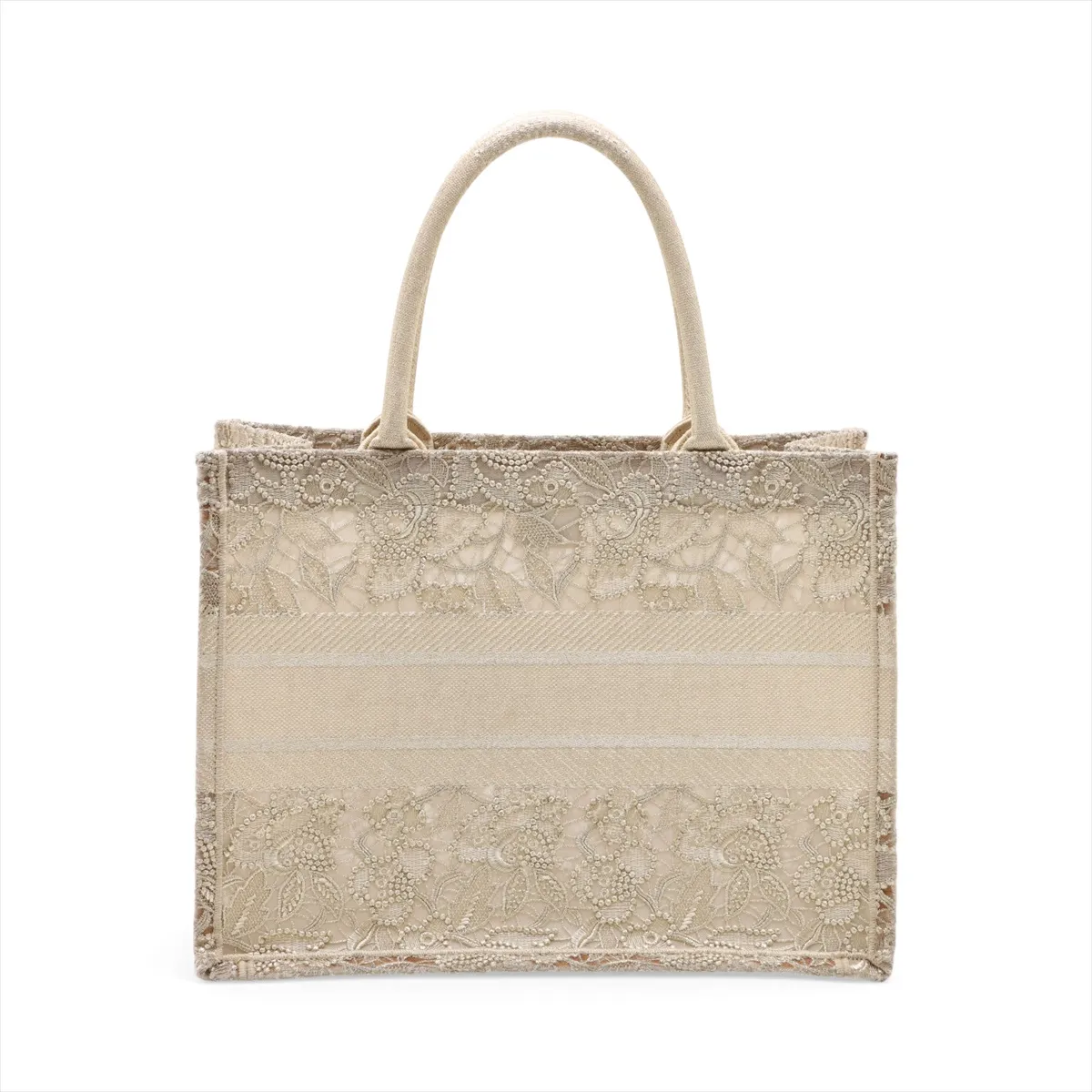 Book Tote Medium Lace Tote Bag Gold — view 2