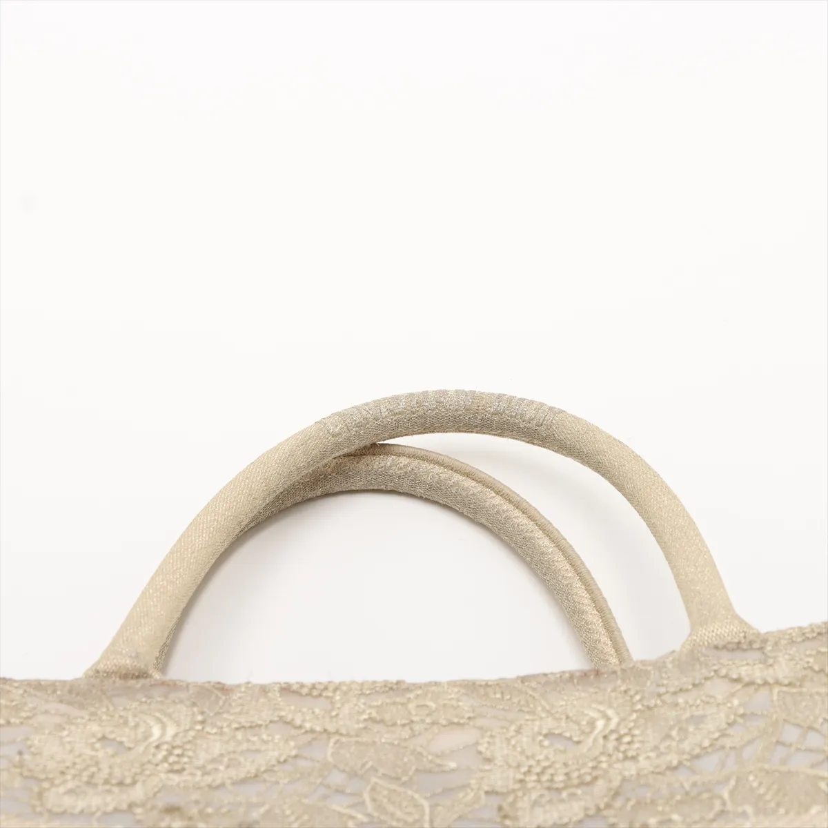 Book Tote Medium Lace Tote Bag Gold — view 6
